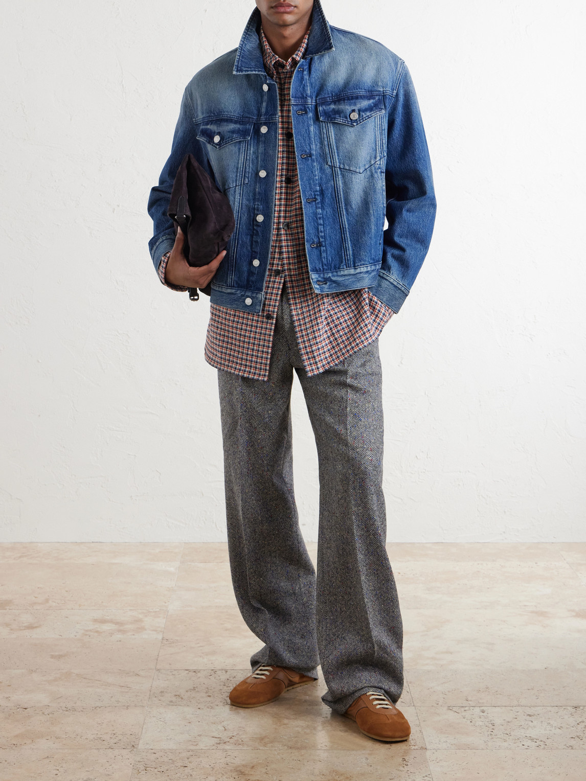 Panelled Cotton-Denim Trucker Jacket