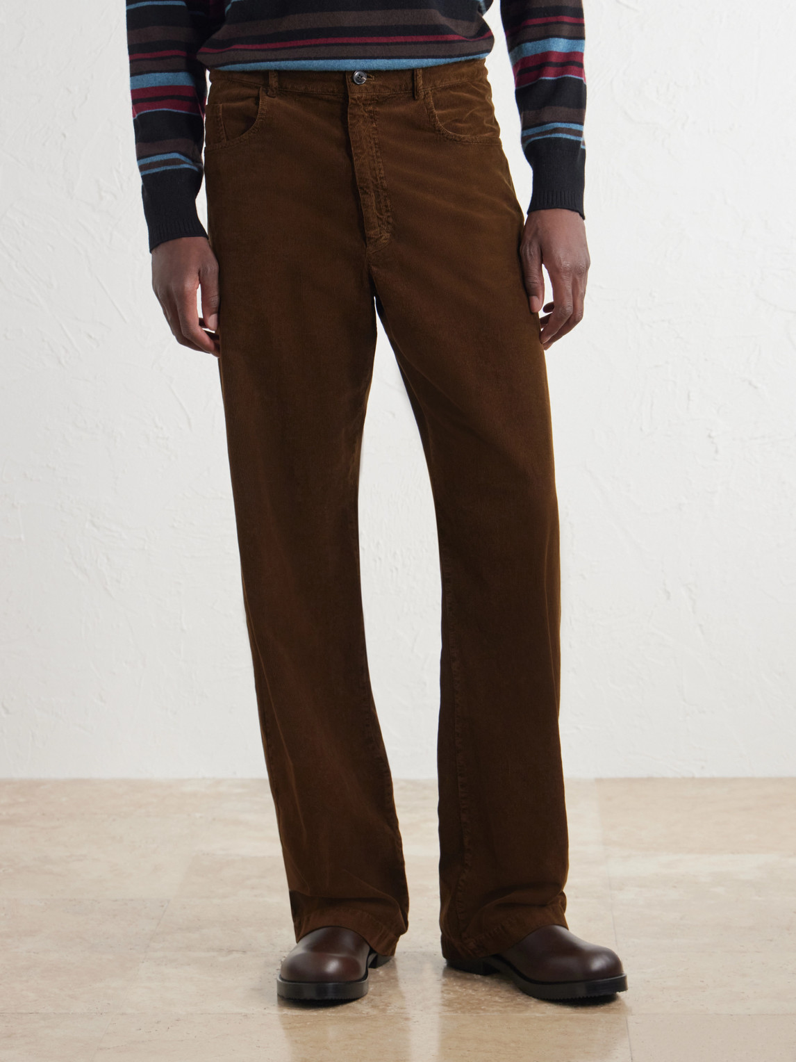 Straight-Leg Cotton- Corduroy