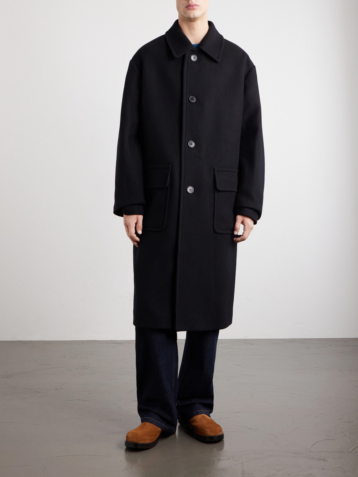 Oversized Wool-Blend Coat