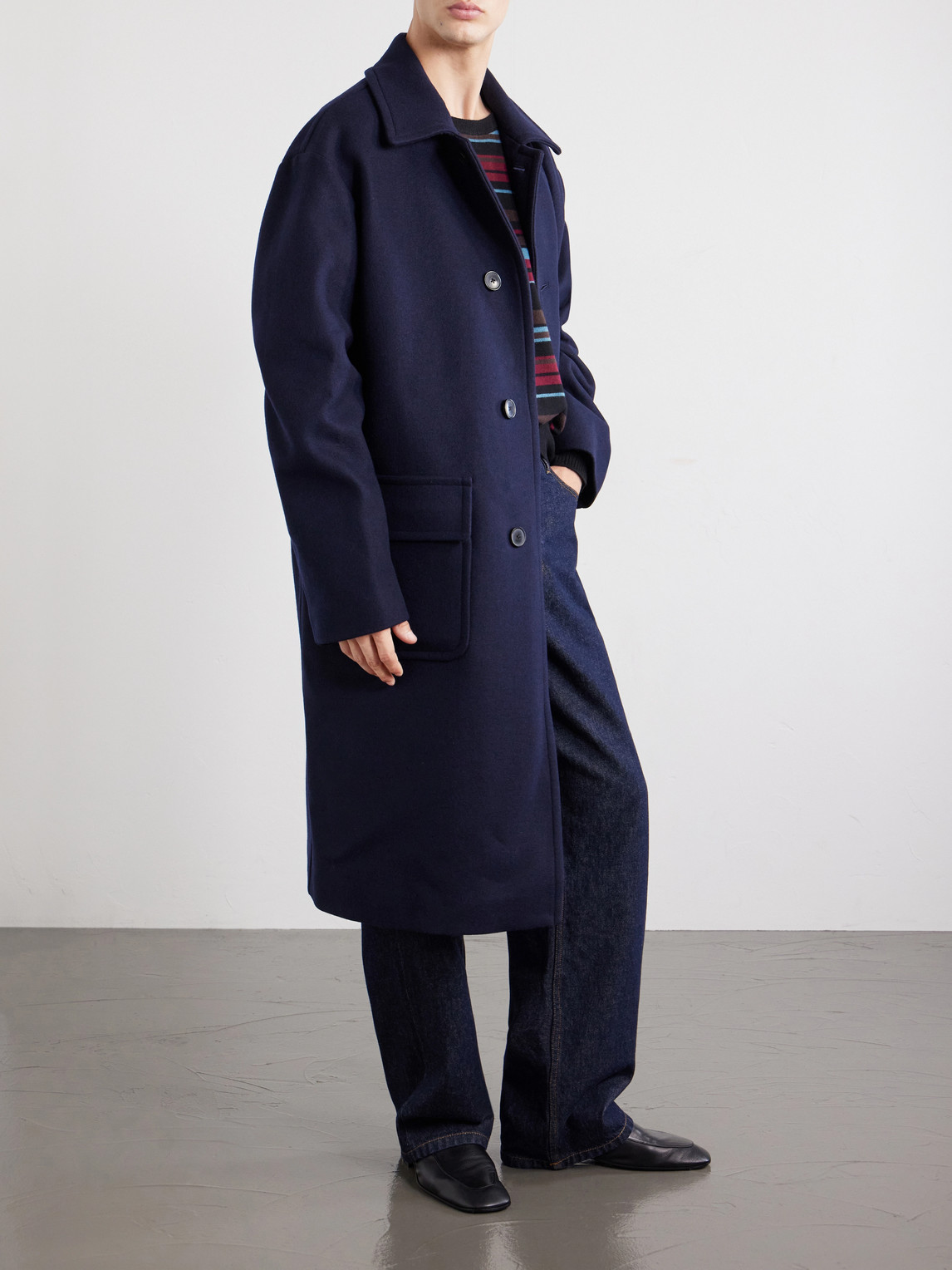 Oversized Wool-Blend Coat