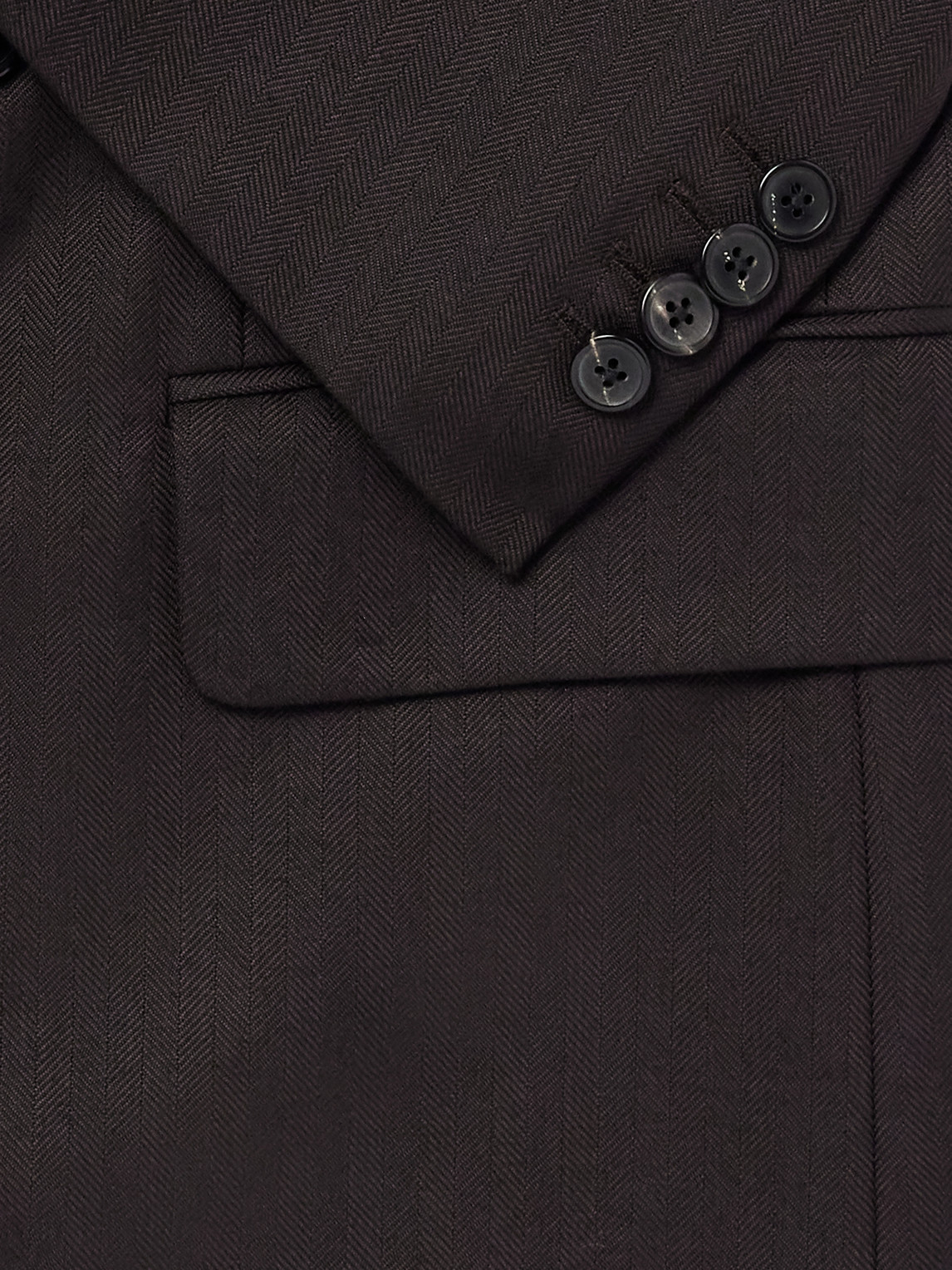 Double-Breasted Herringbone Blazer
