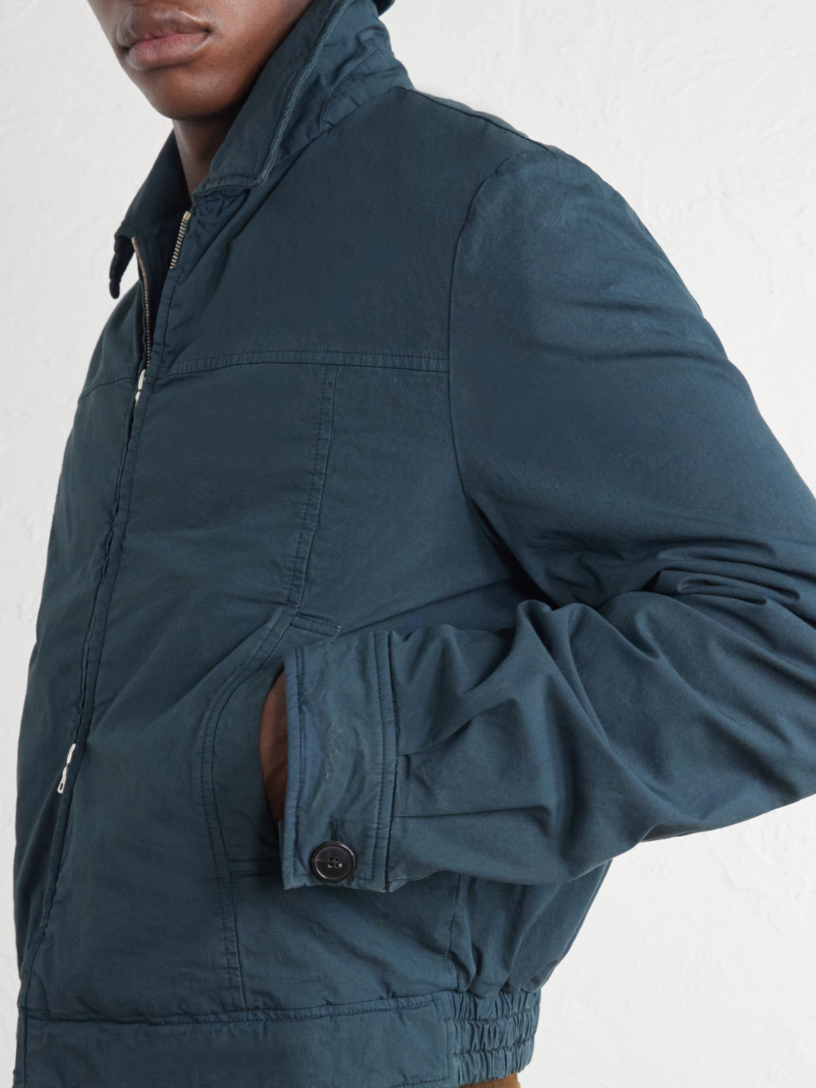 Cotton-Blend Blouson Jacket