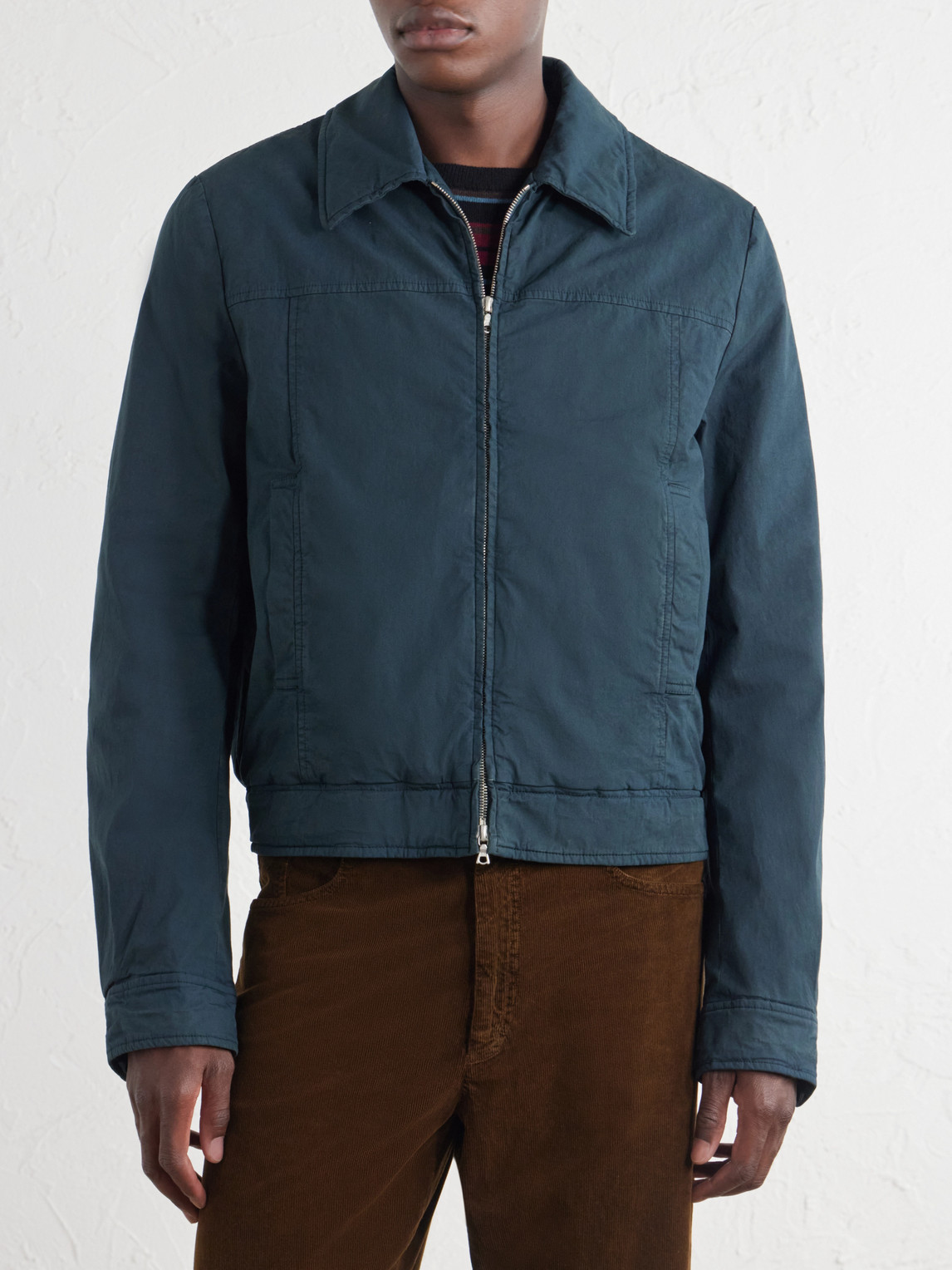 Cotton-Blend Blouson Jacket