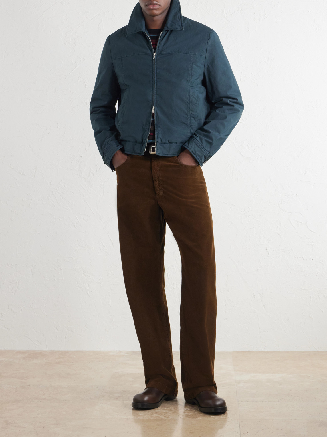 Cotton-Blend Blouson Jacket