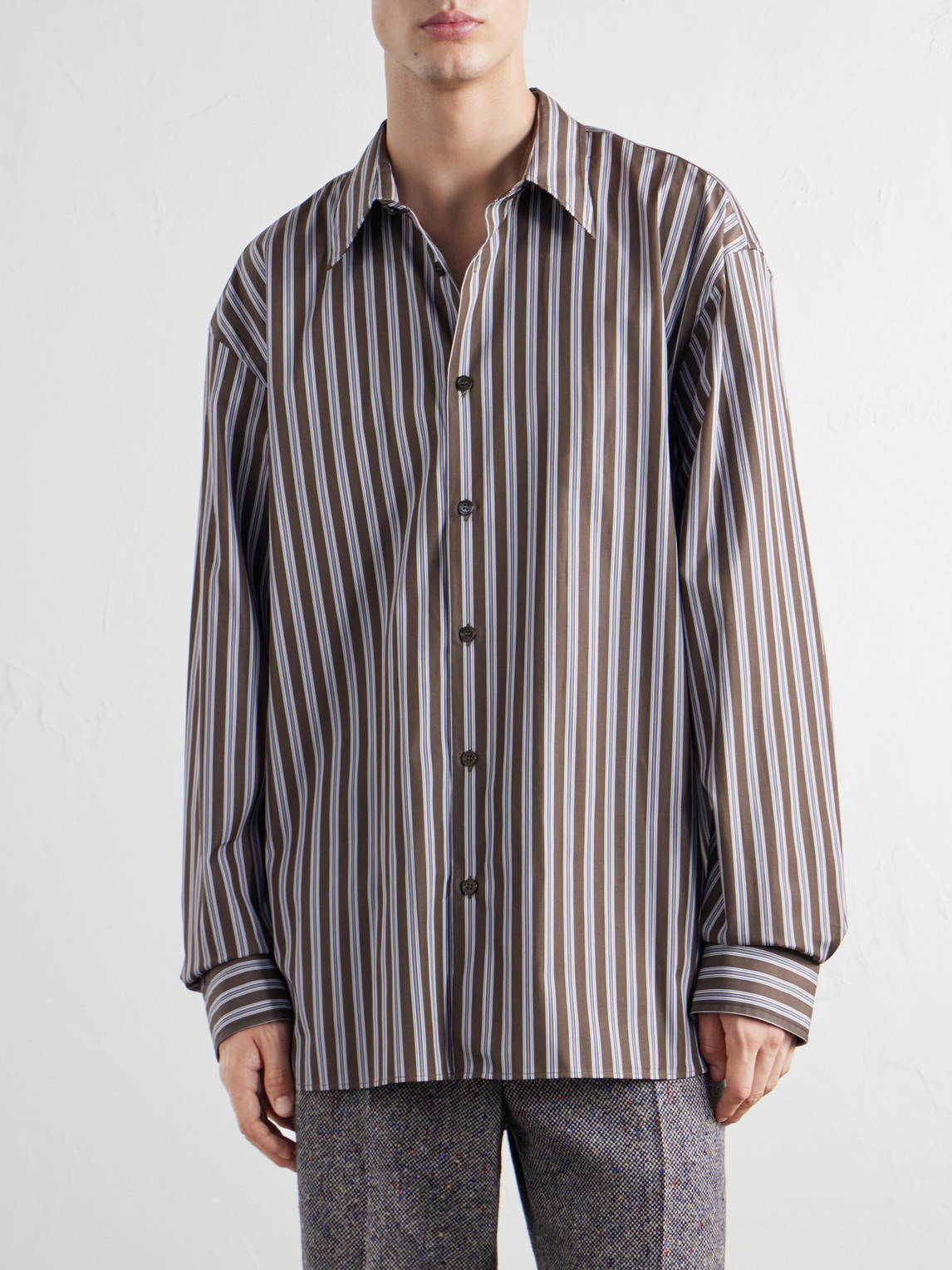 Croom Striped Cotton-Poplin Shirt