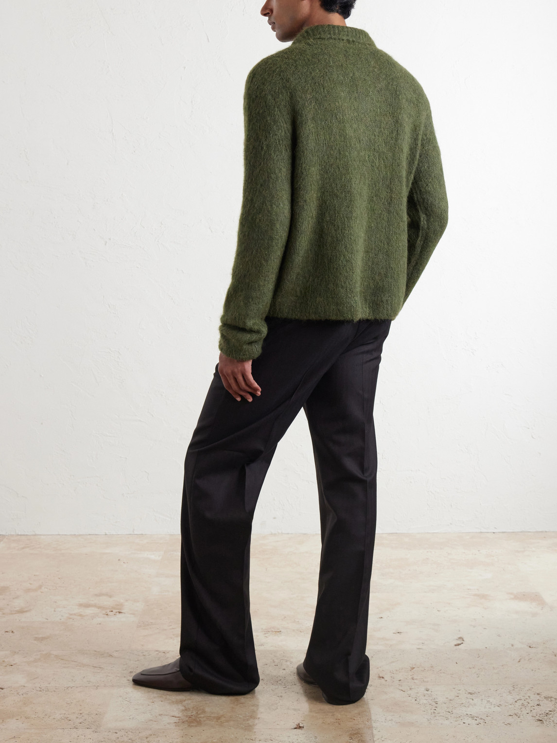 Mora Cropped Alpaca-Blend Cardigan