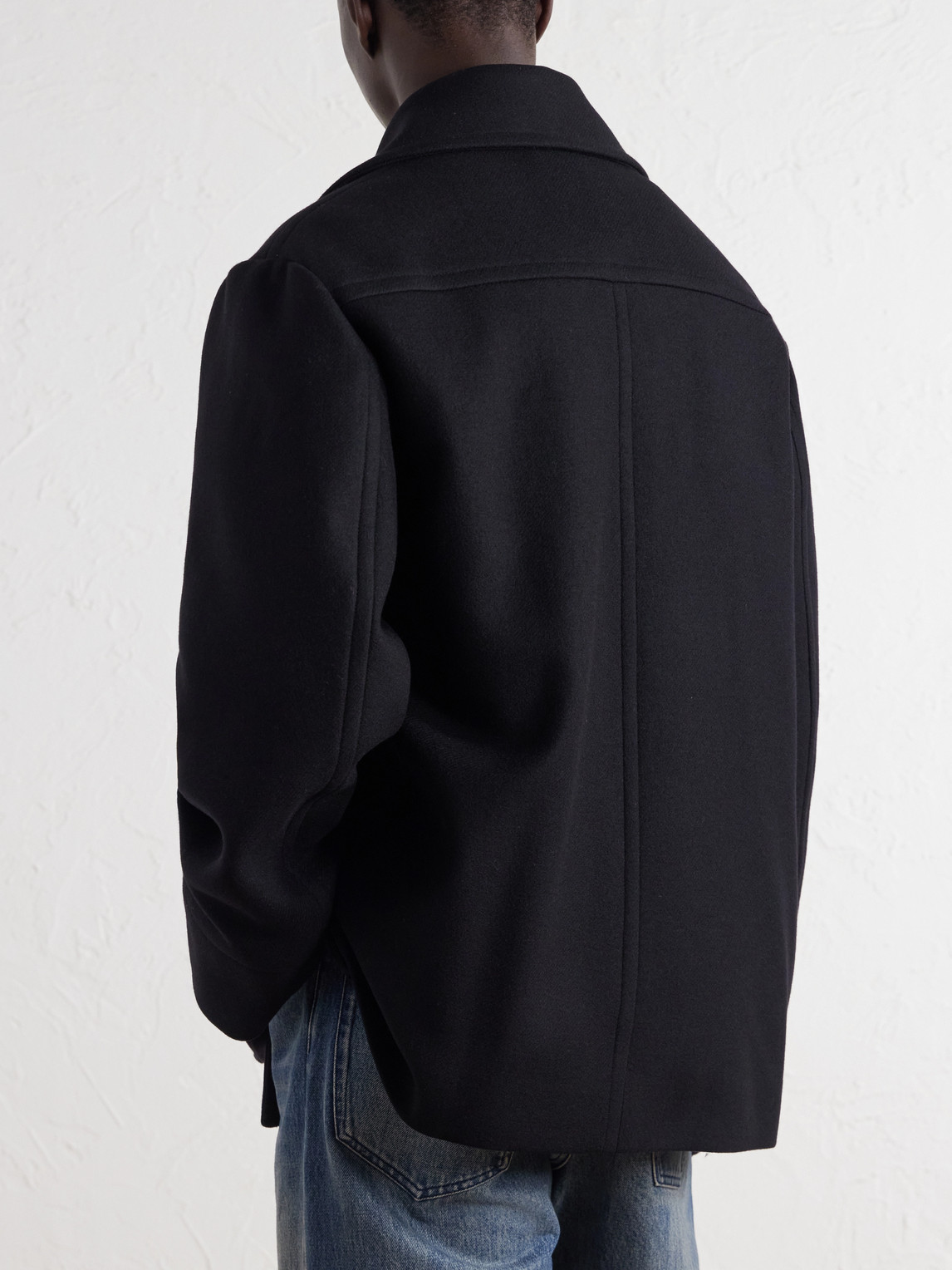 Double-Breasted Wool-Blend Coat