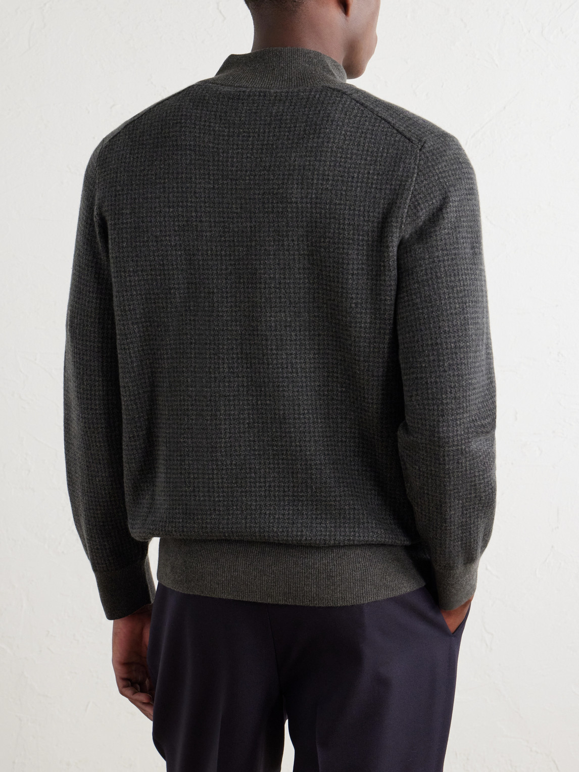 Houndstooth Cashmere Sweater