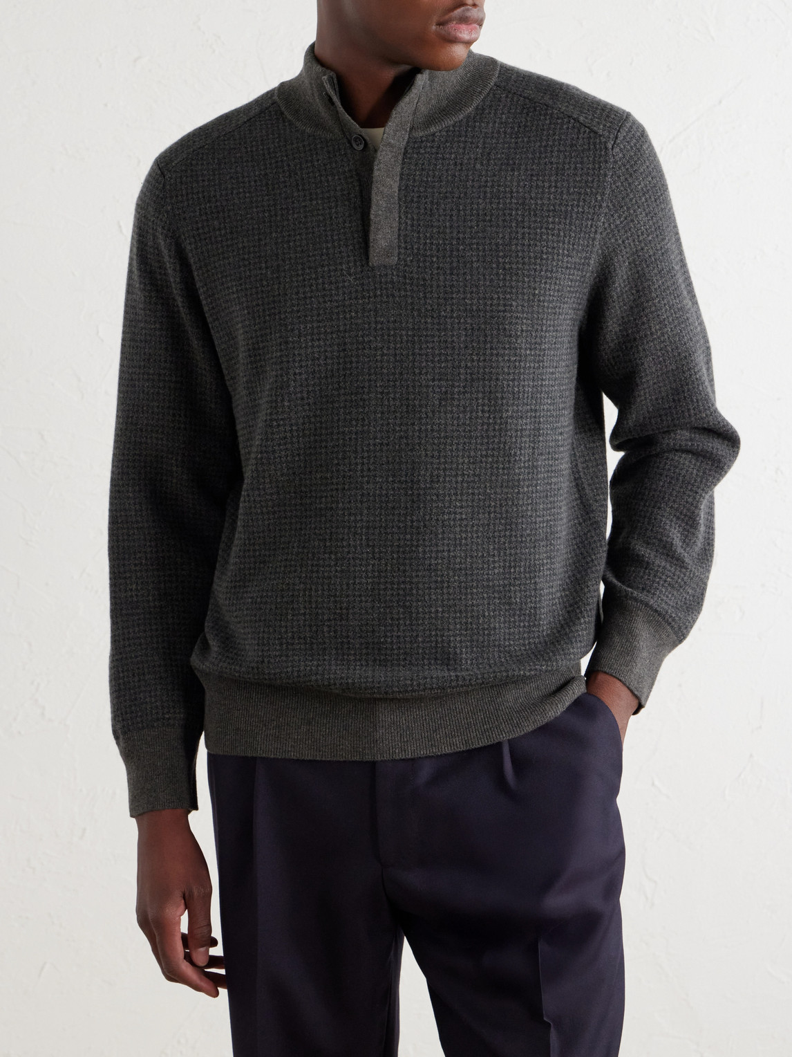 Houndstooth Cashmere Sweater