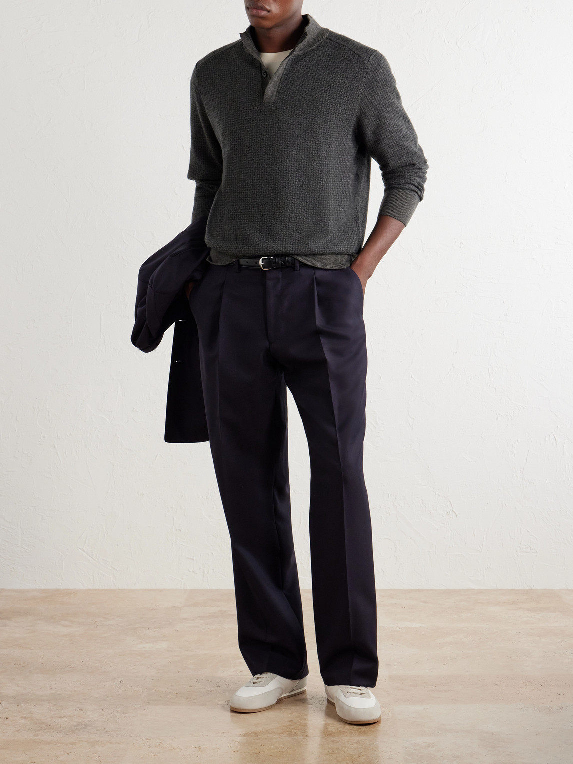 Houndstooth Cashmere Sweater