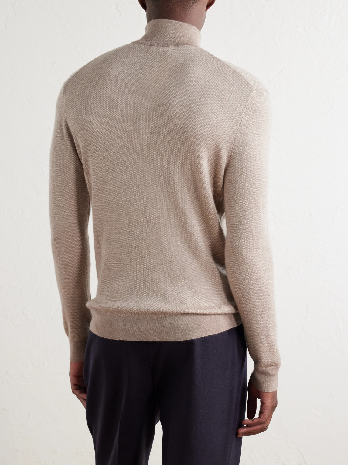 Regent Cashmere And Silk-Blend Half Zip-Up Sweater