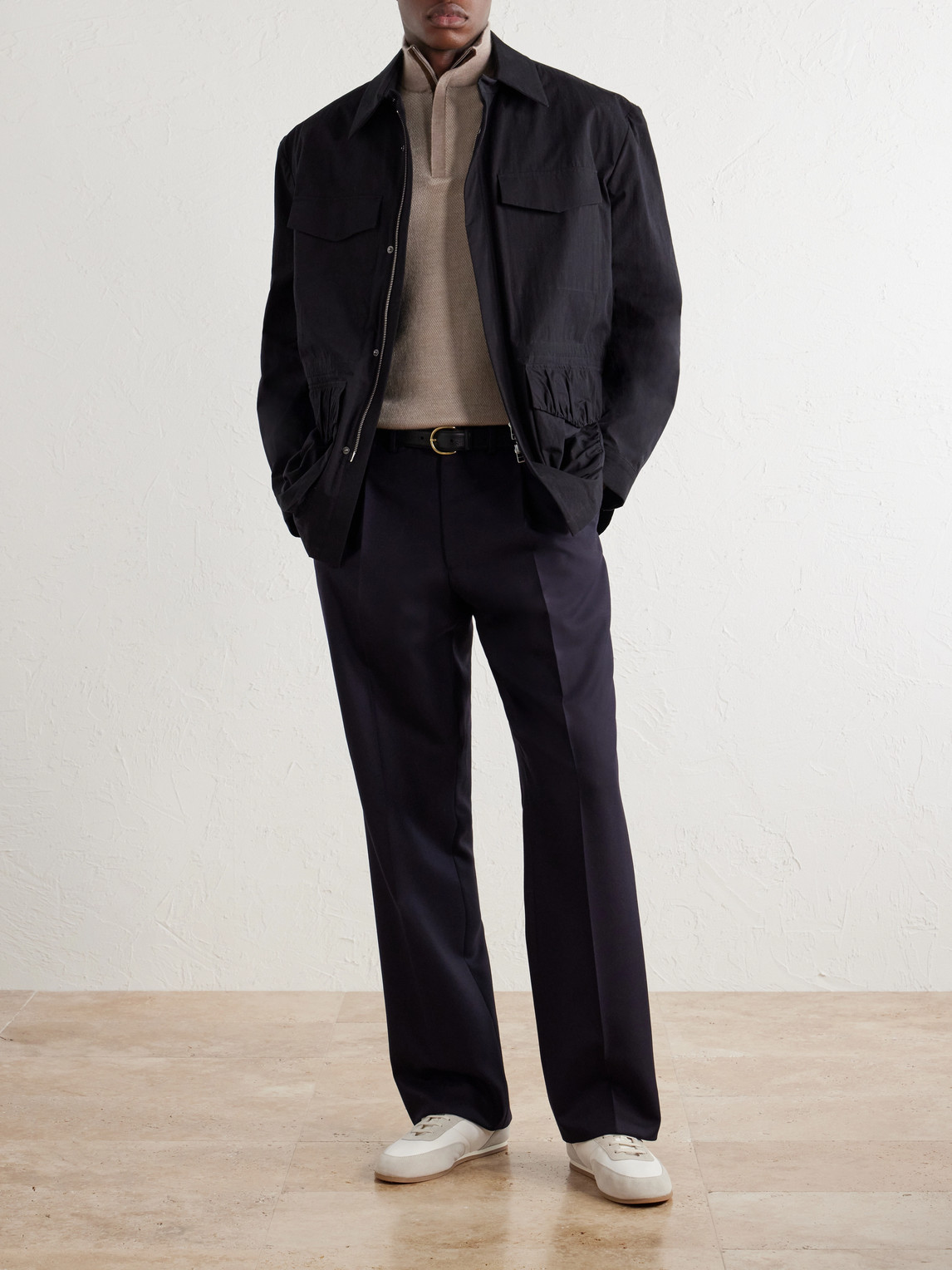Regent Cashmere And Silk-Blend Half Zip-Up Sweater