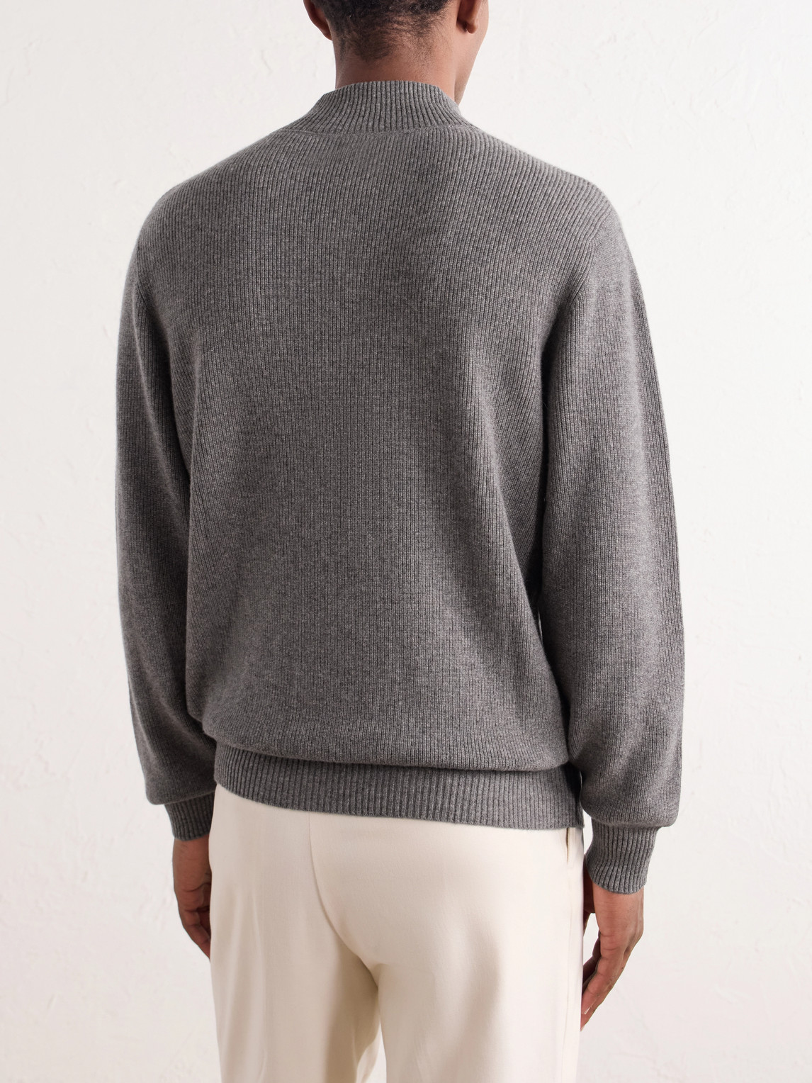 Cashmere Zip-Up Sweater