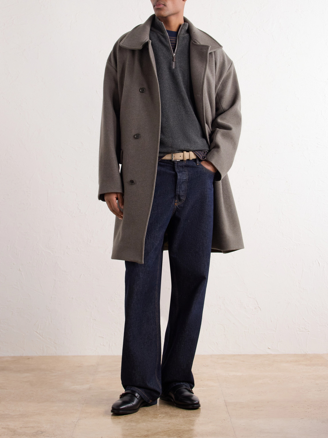 Temple Cashmere Half-Zip Sweater