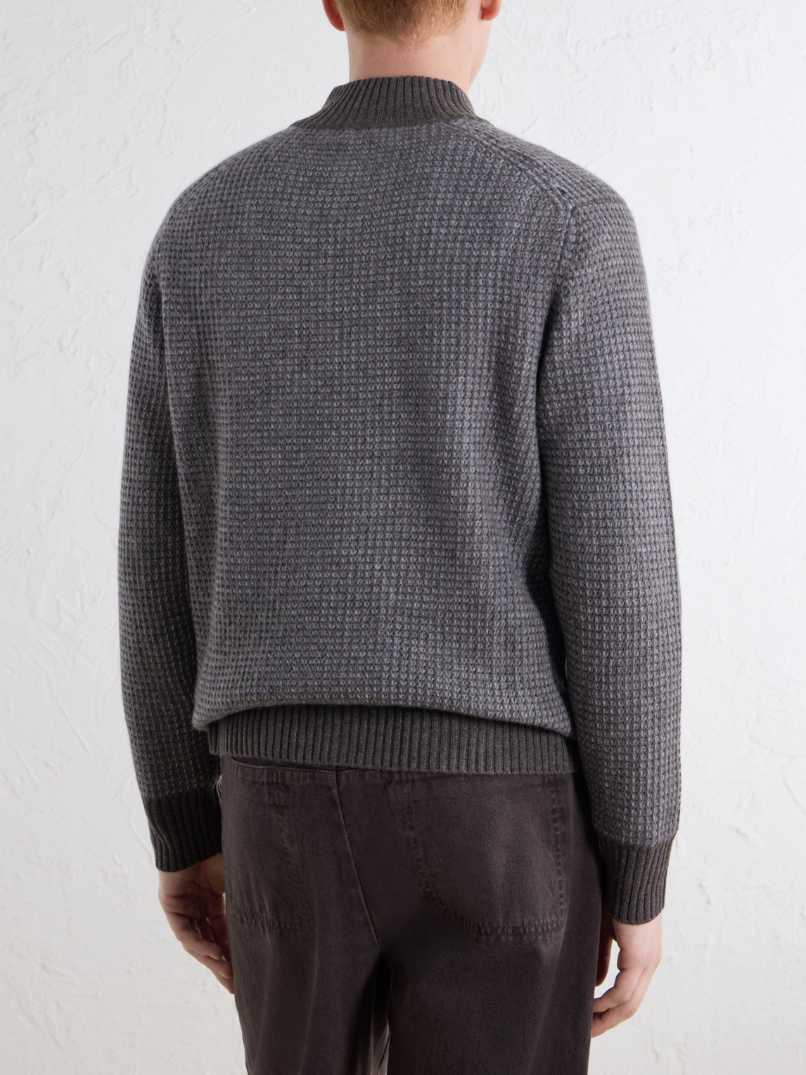 Waffle-Knit Cashmere Sweater