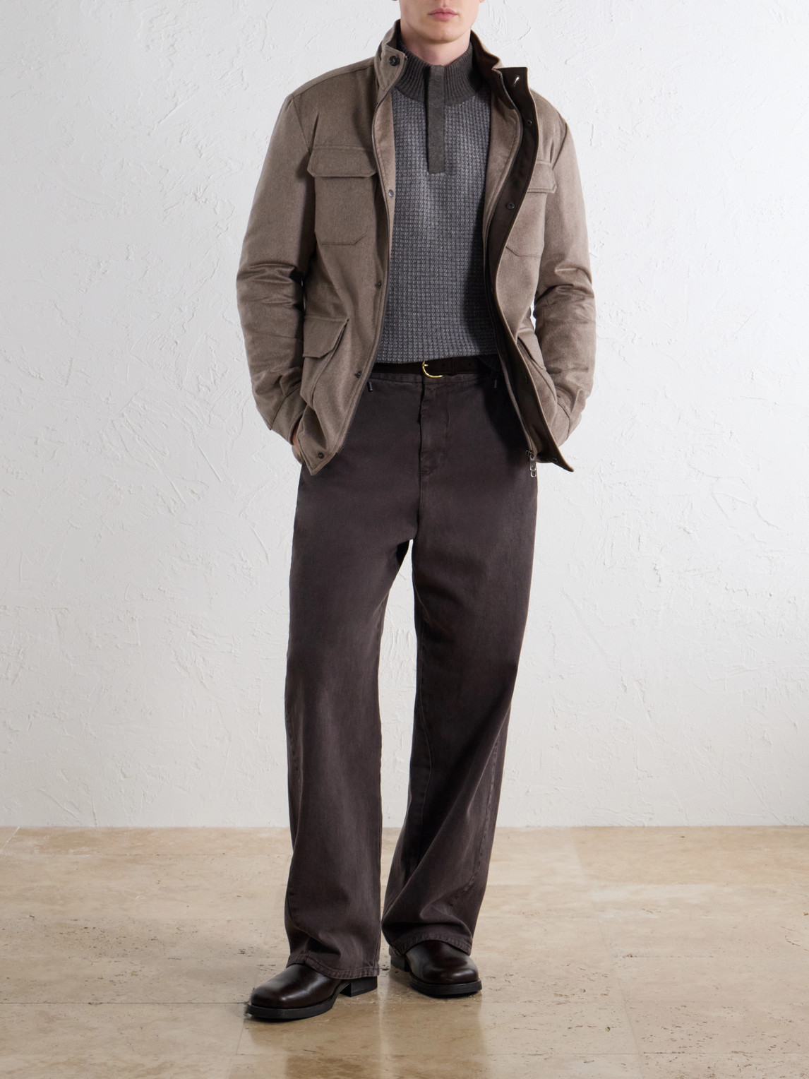 Waffle-Knit Cashmere Sweater
