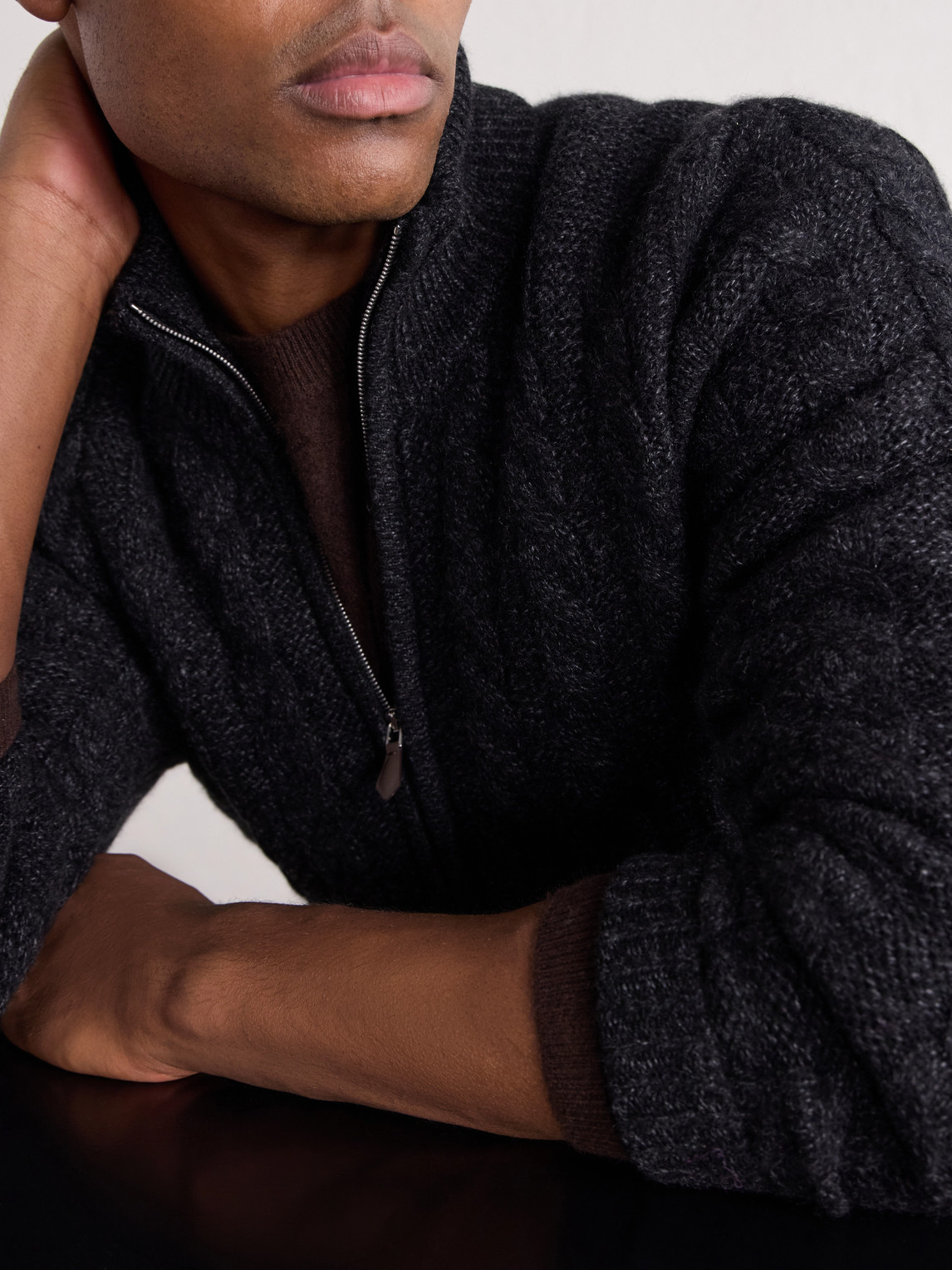 Richmond Cable-Knit Cashmere Cardigan