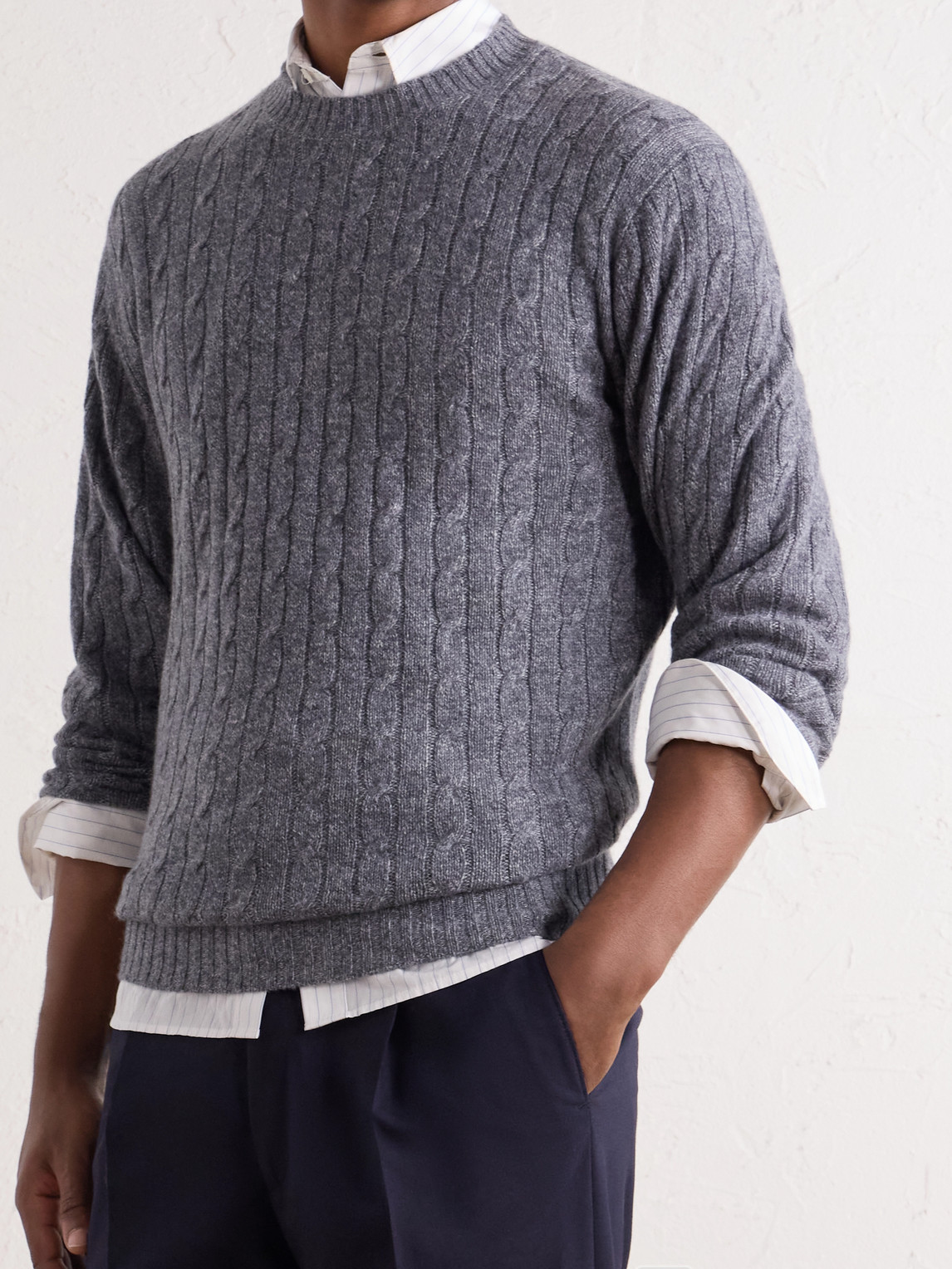 Thames Cable-Knit Cashmere Sweater