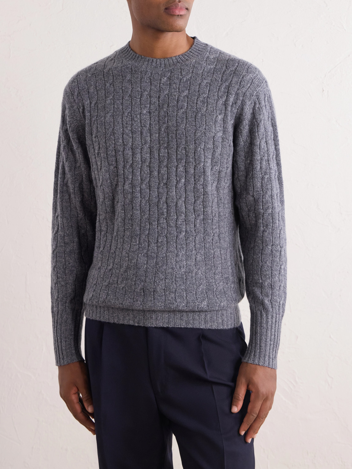 Thames Cable-Knit Cashmere Sweater