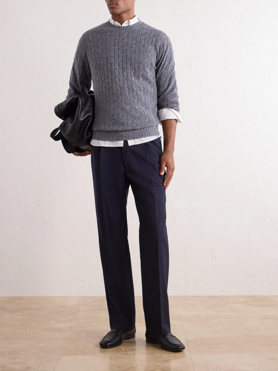 Thames Cable-Knit Cashmere Sweater