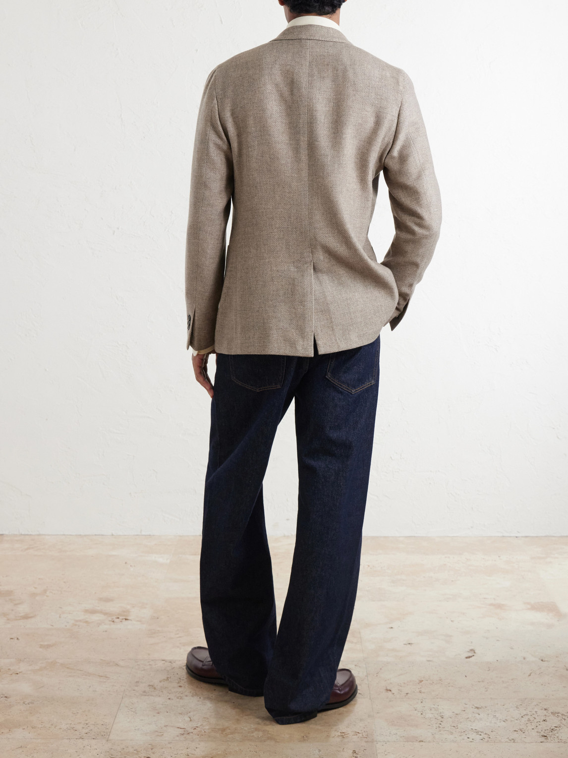 Slowear Cotton, Wool and Cashmere- Blend Jacquard Blazer - Men | Thumbnail 4 Slowear Cotton, Wool and Cashmere- Blend Jacquard Blazer - Men | Thumbnail 4