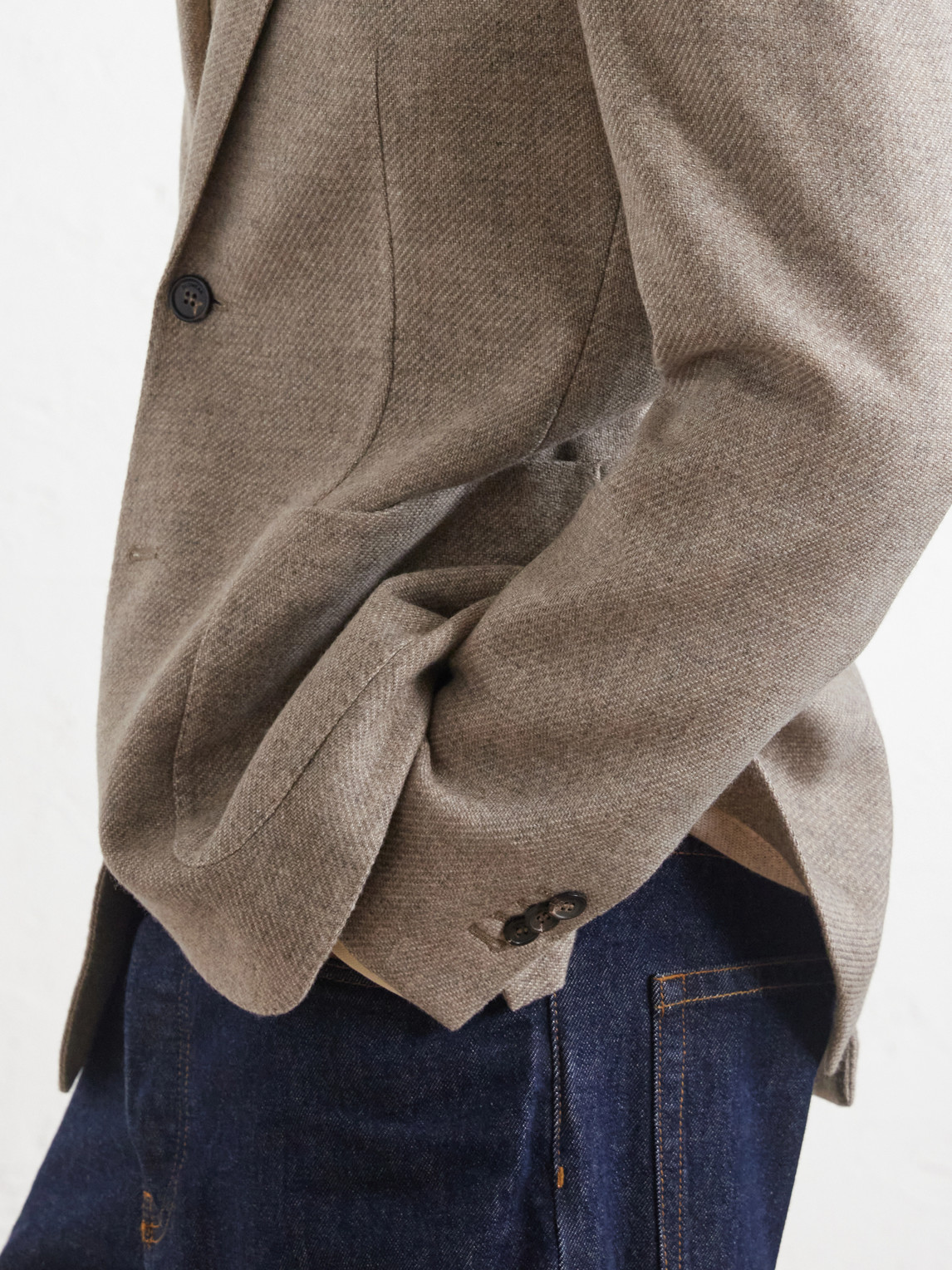 Slowear Cotton, Wool and Cashmere- Blend Jacquard Blazer - Men | Thumbnail 5 Slowear Cotton, Wool and Cashmere- Blend Jacquard Blazer - Men | Thumbnail 5