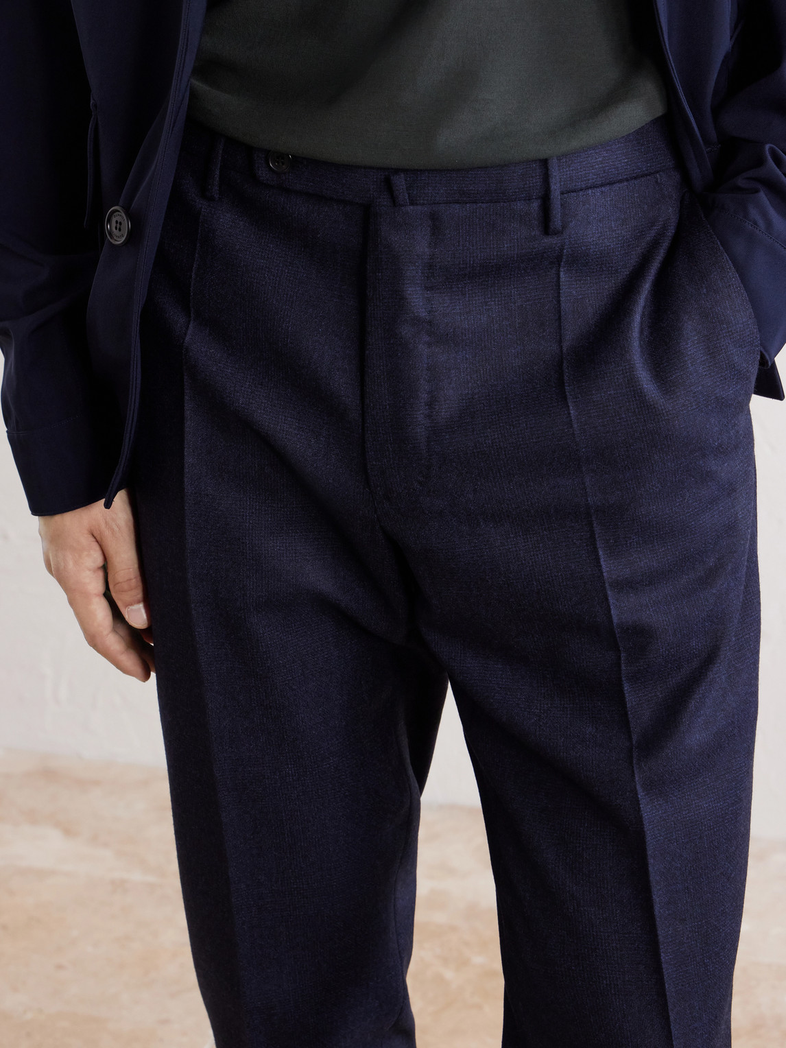 Incotex Straight-Leg Wool And Cashmere-Blend Trousers