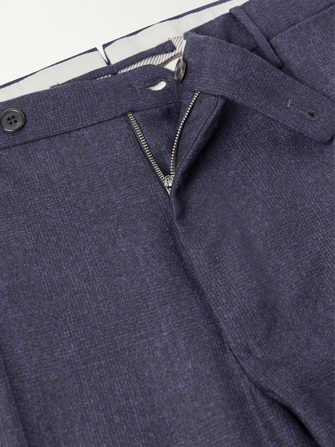 Incotex Straight-Leg Wool And Cashmere-Blend Trousers