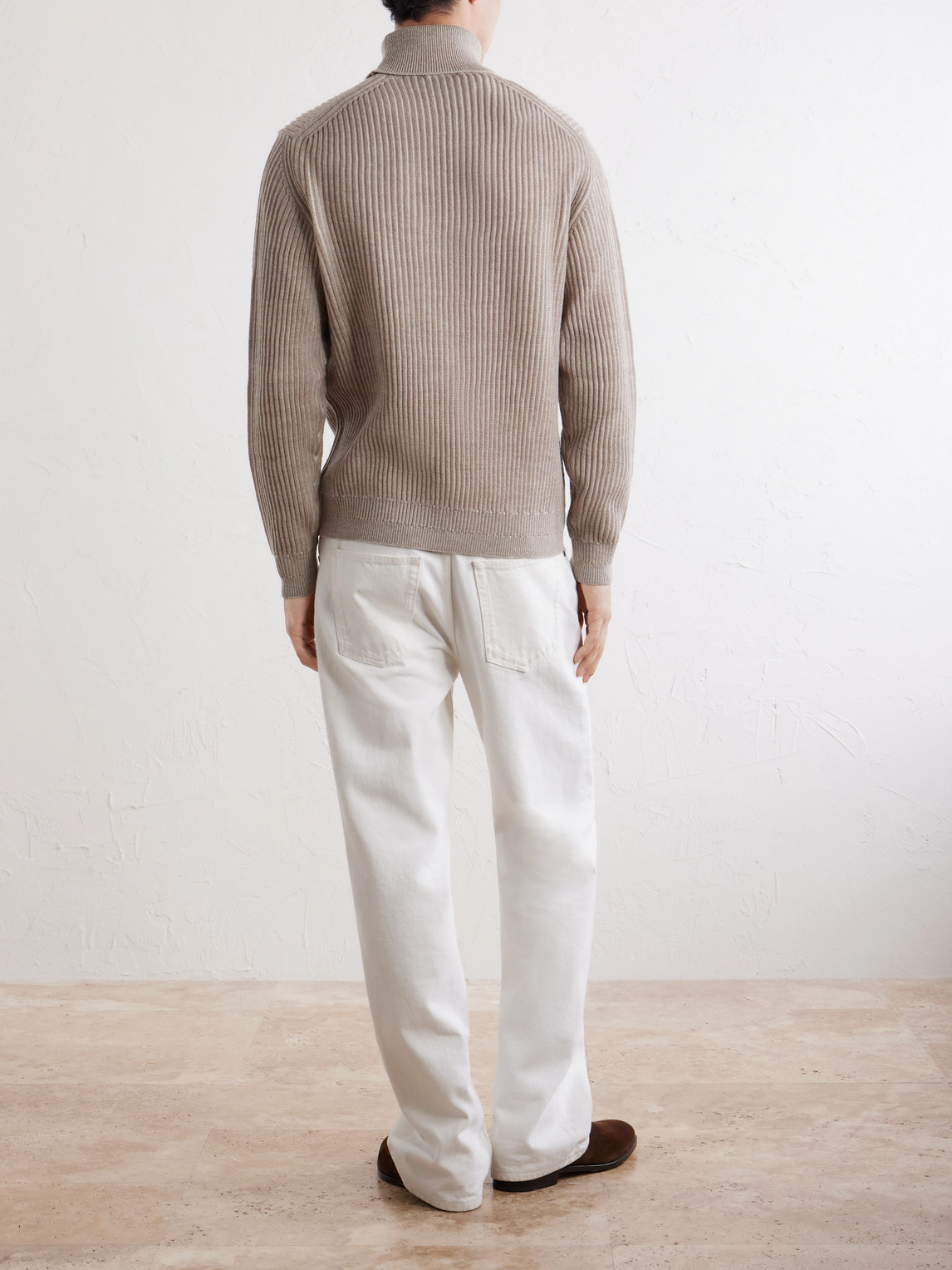 Zanone Slim-Fit Ribbed Virgin Wool Rollneck Sweater