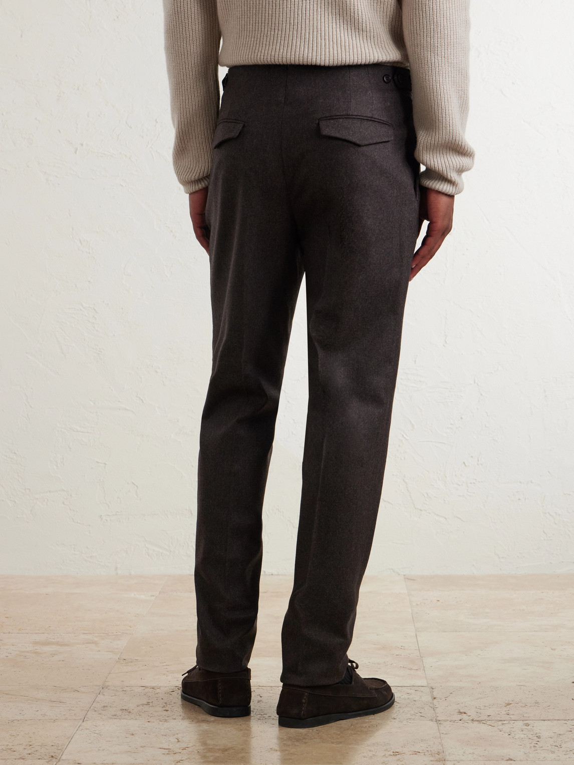 Slowear Tapered Pleated Wool and Cashmere-Blend Suit Trousers - Men | Thumbnail 4 Slowear Tapered Pleated Wool and Cashmere-Blend Suit Trousers - Men | Thumbnail 4