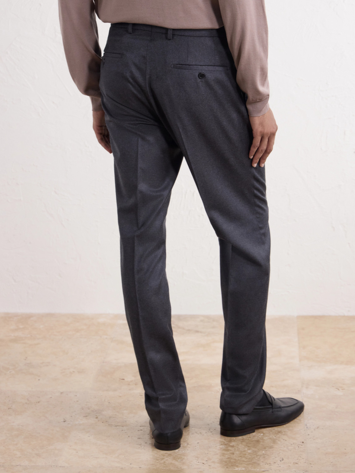 Incotex Tapered Wool-Blend Flannel Trousers