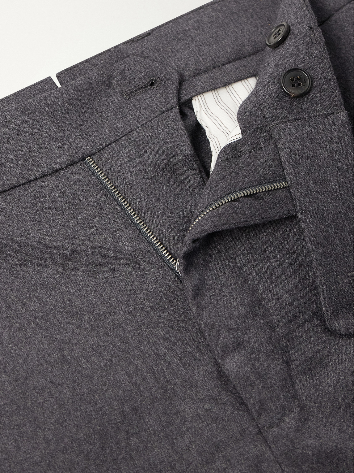 Incotex Tapered Wool-Blend Flannel Trousers