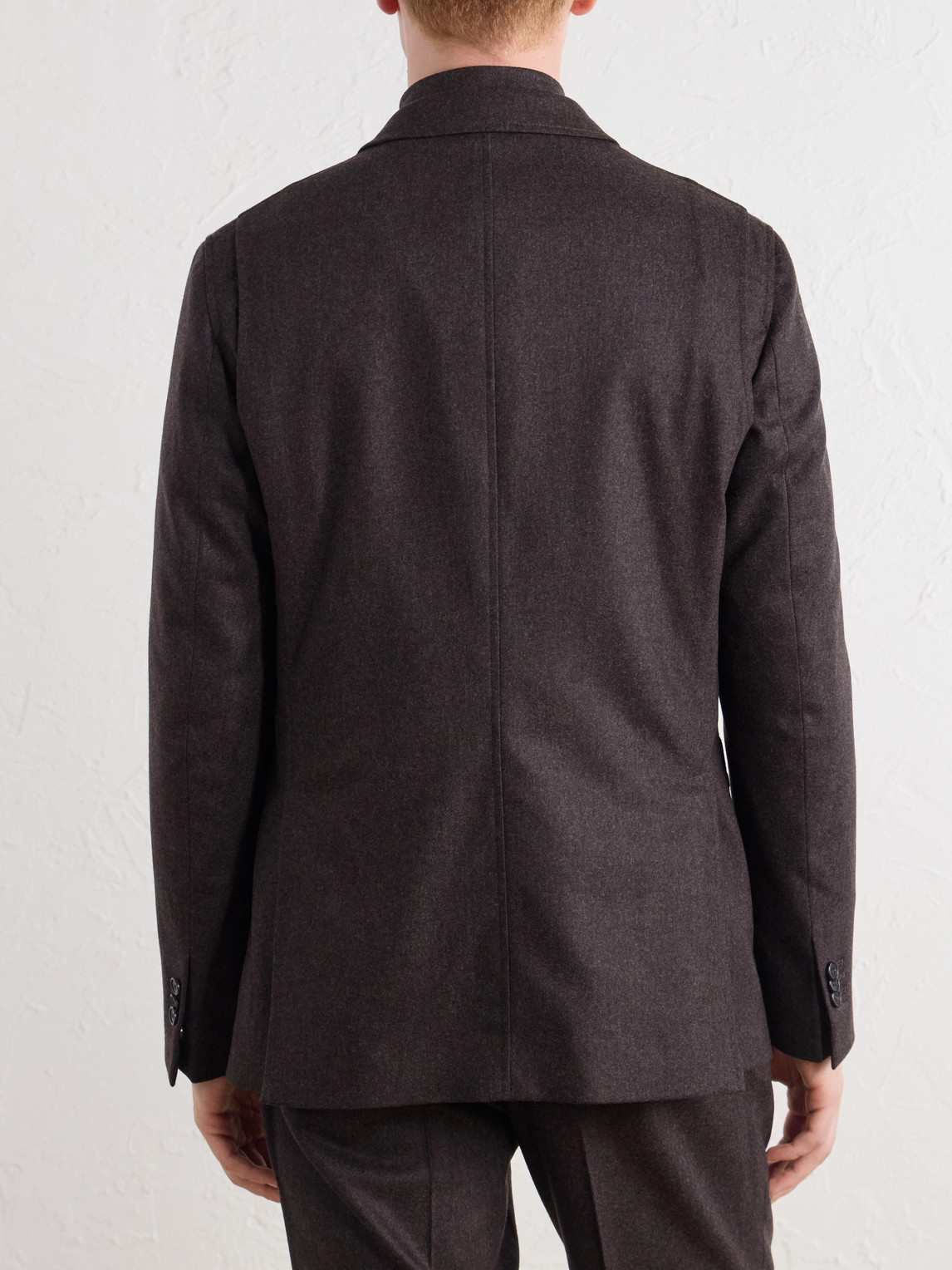 Incotex Wool-Blend Flannel Suit Jacket