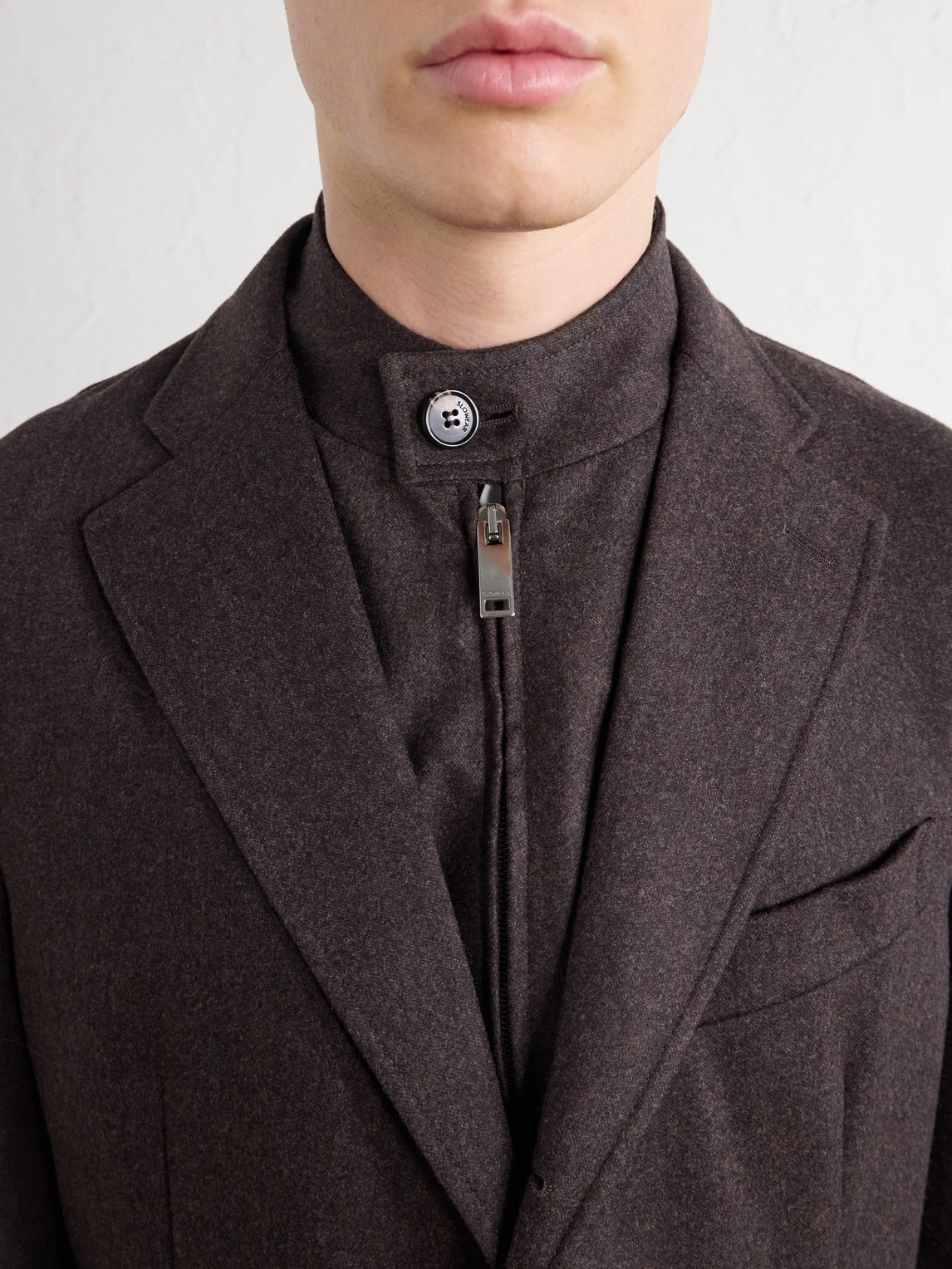Incotex Wool-Blend Flannel Suit Jacket