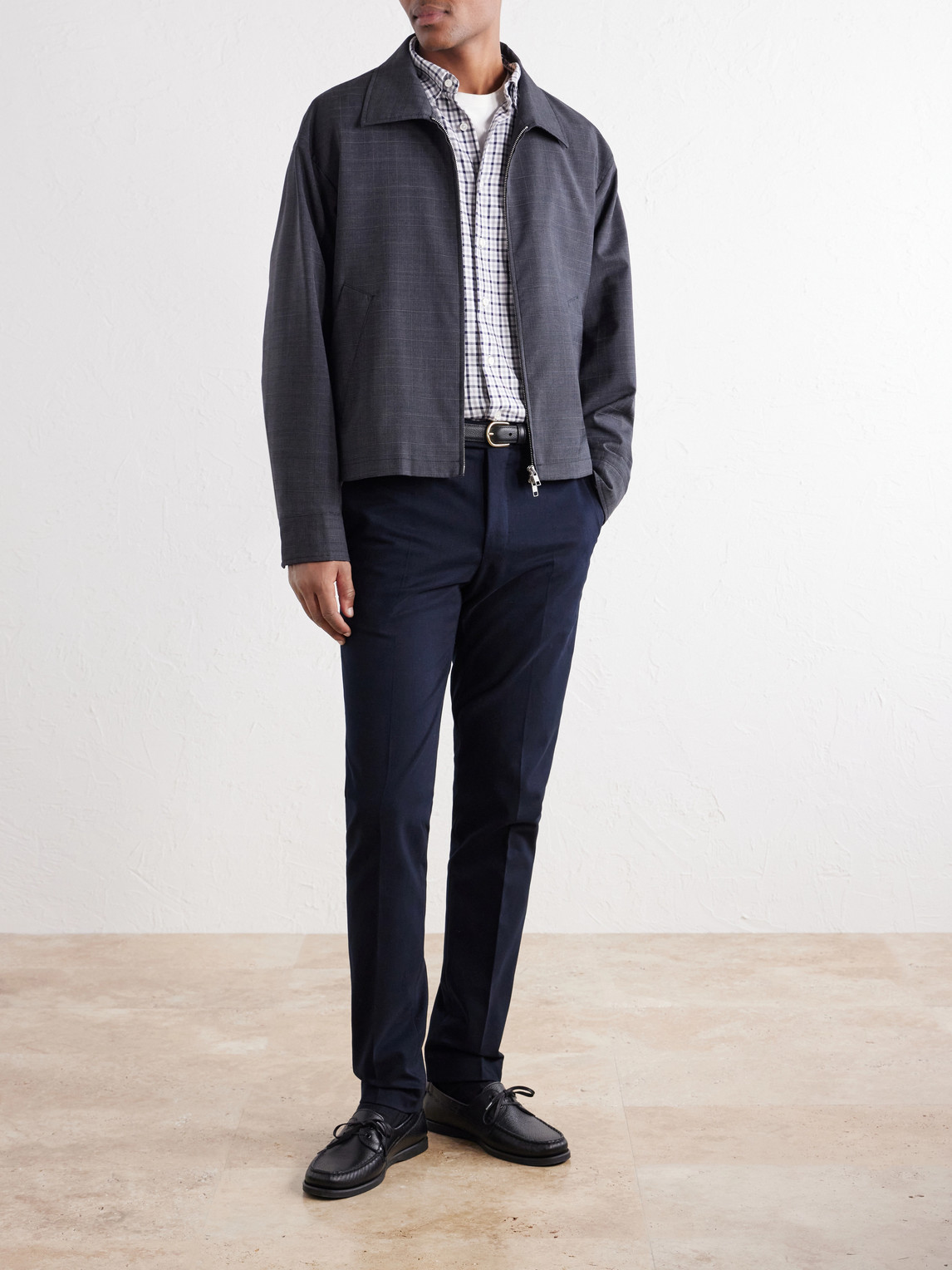 Incotex Tapered Cotton-Blend Twill Trousers