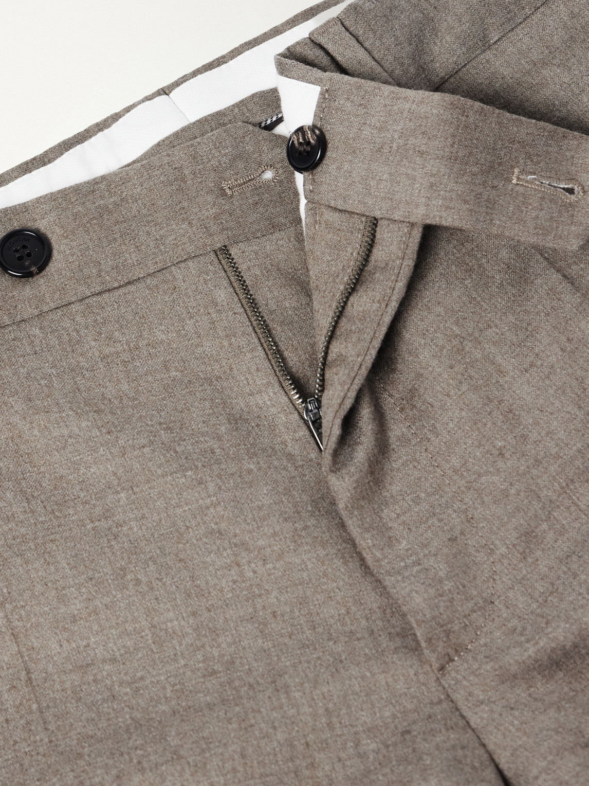 Incotex Tapered Wool-Blend Flannel Trousers