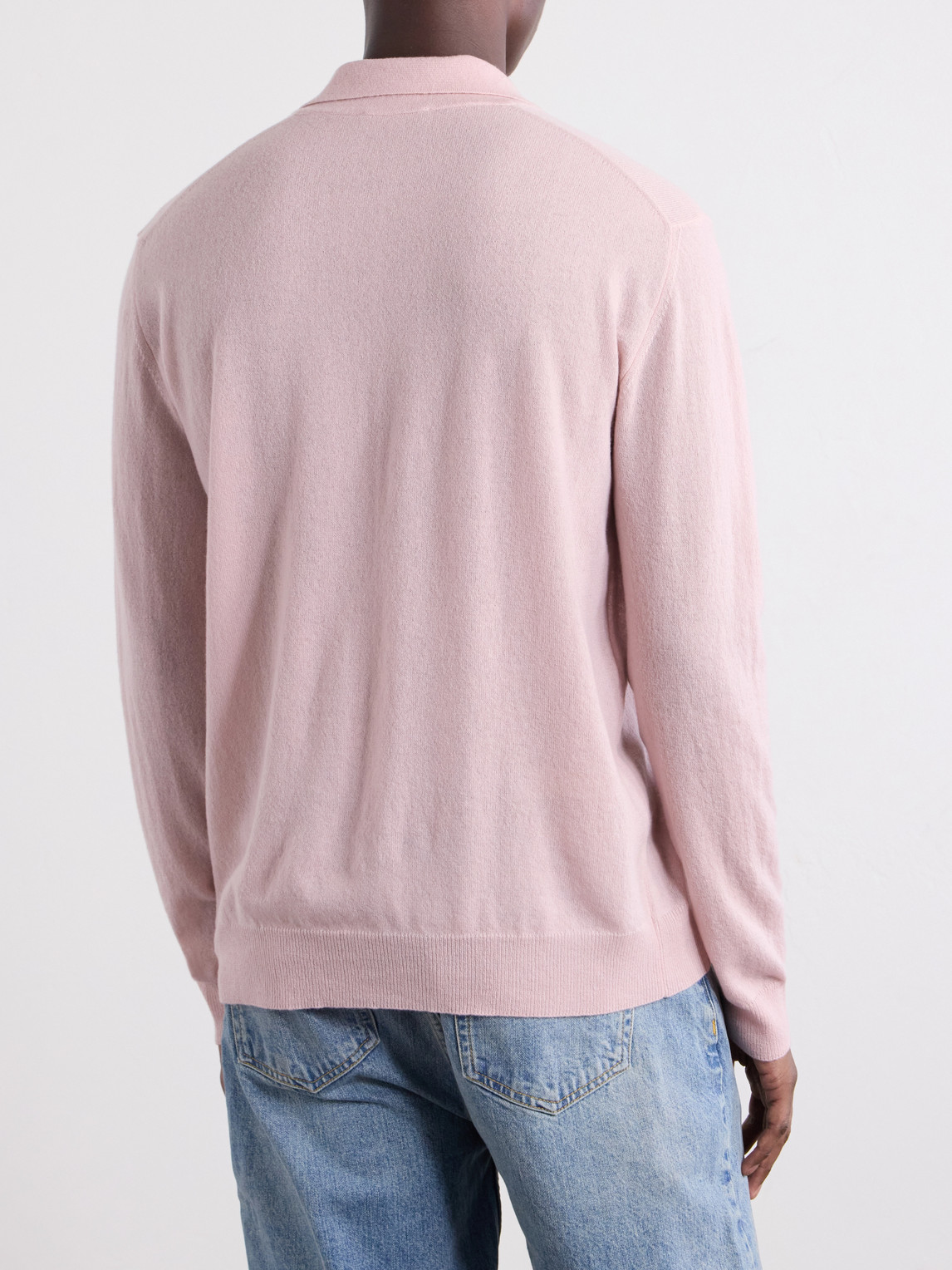 Zanone Cashmere-Blend Polo Sweater