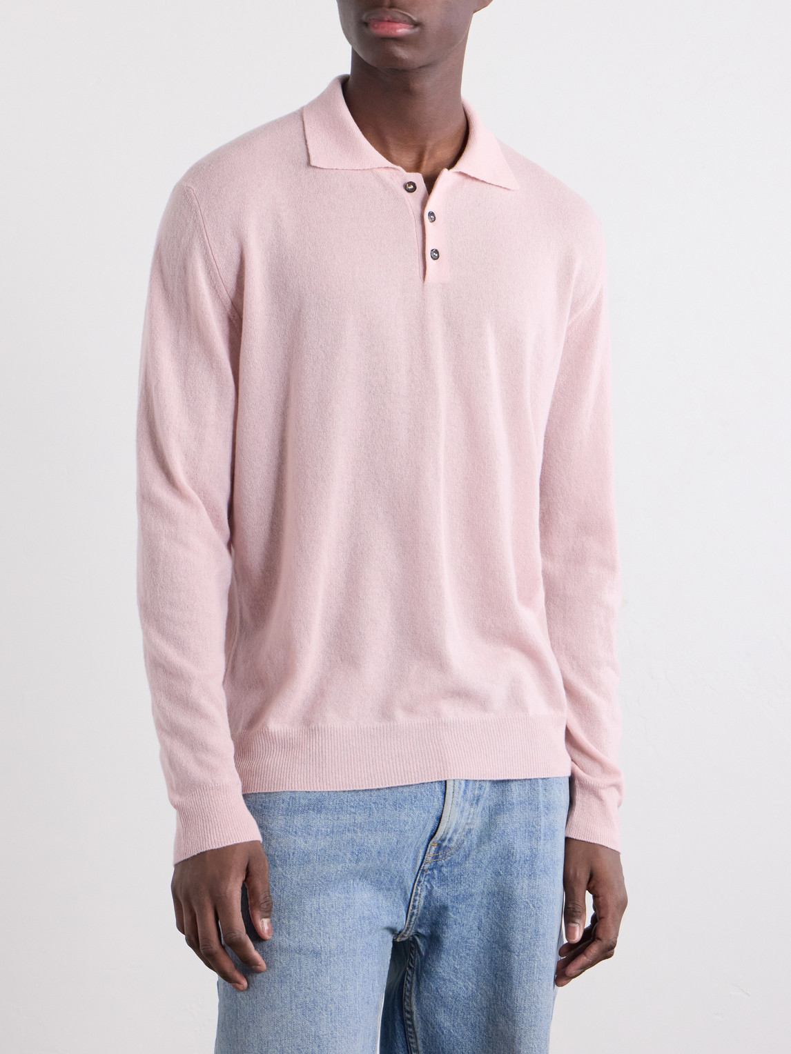 Zanone Cashmere-Blend Polo Sweater