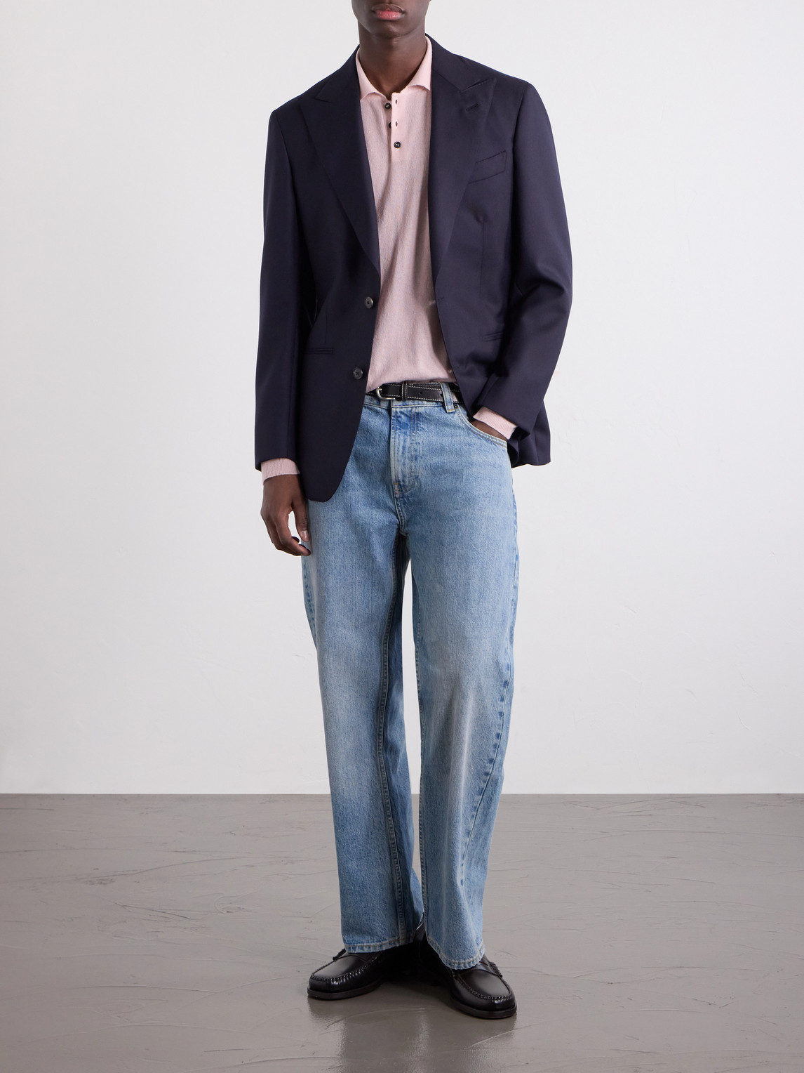 Zanone Cashmere-Blend Polo Sweater