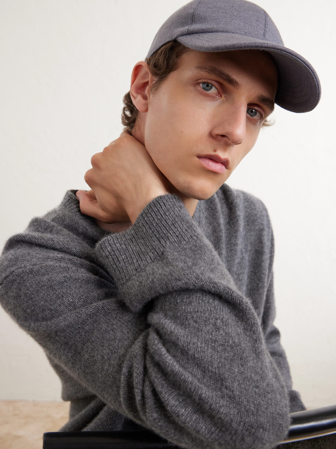 Slowear Zanone Flexwool Wool-blend Cap In Gray