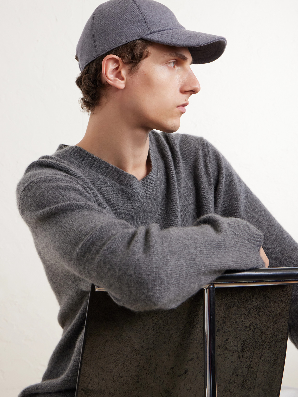 Slowear Zanone Flexwool Wool-blend Cap In Gray