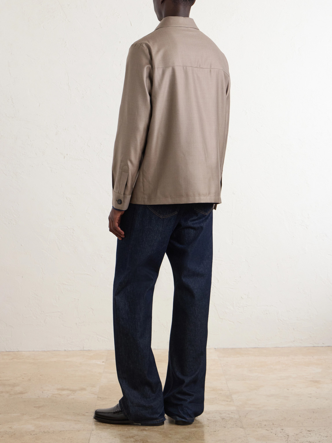 Incotex Wool And Silk-Blend Overshirt