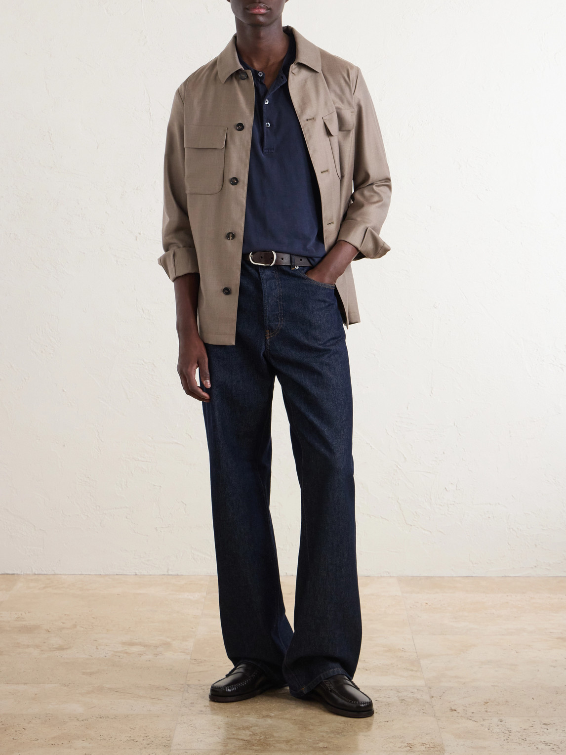 Incotex Wool And Silk-Blend Overshirt
