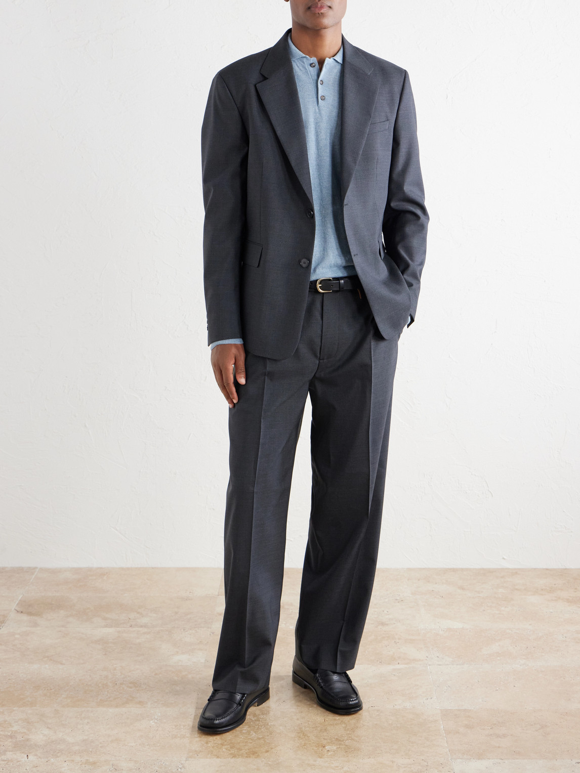 Zanone Cashmere-Blend Polo Sweater