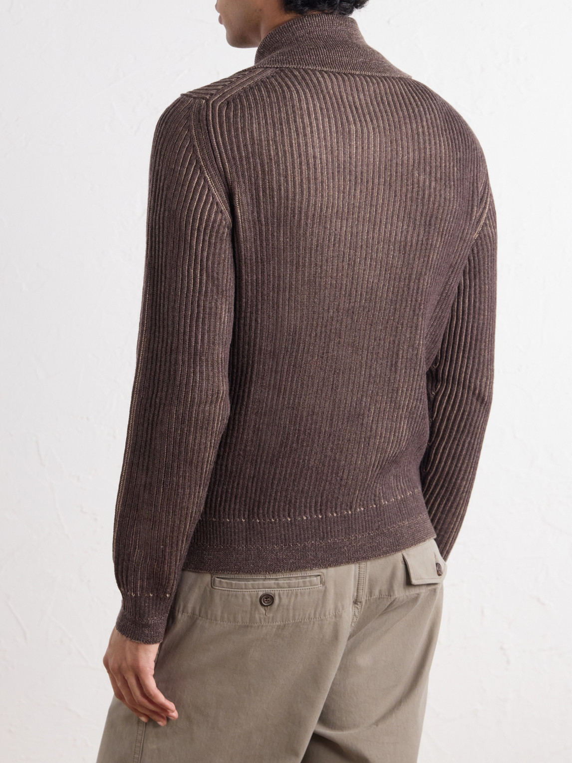 Turtleneck Ribbed Virgin Sweater