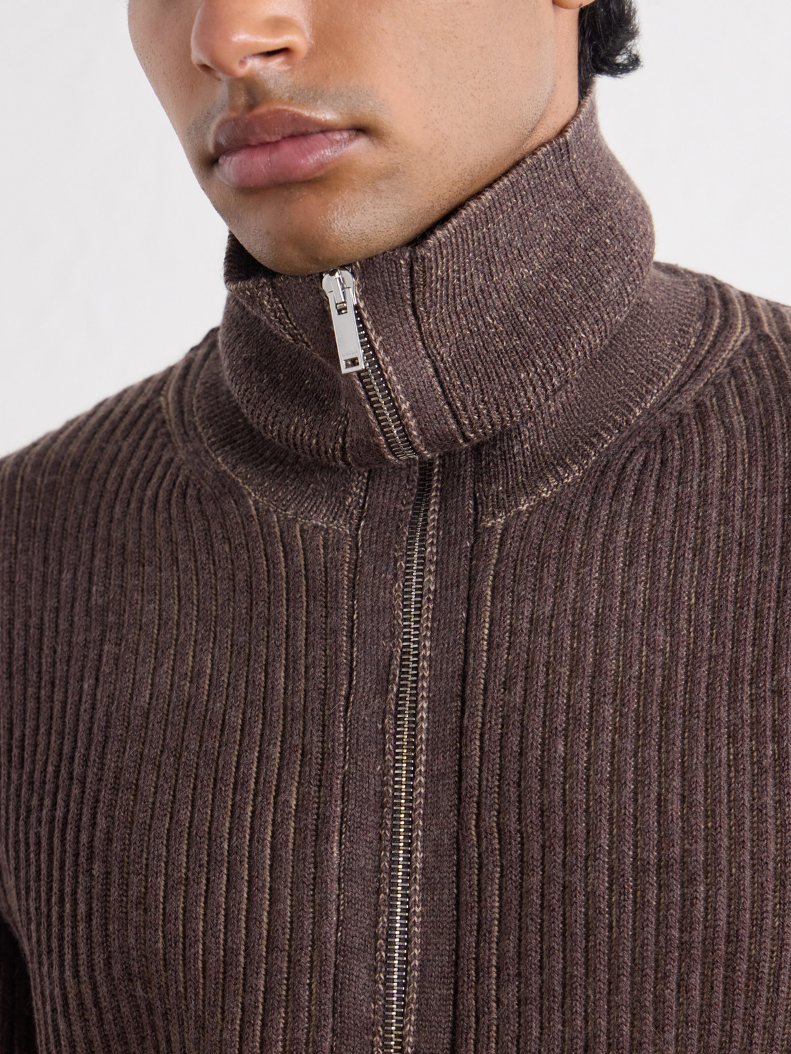 Turtleneck Ribbed Virgin Sweater