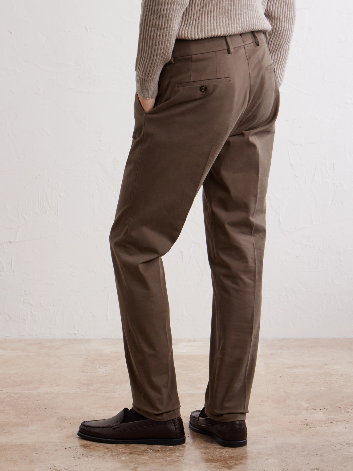Incotex Tapered Stretch-Cotton Gabardine Suit Trousers