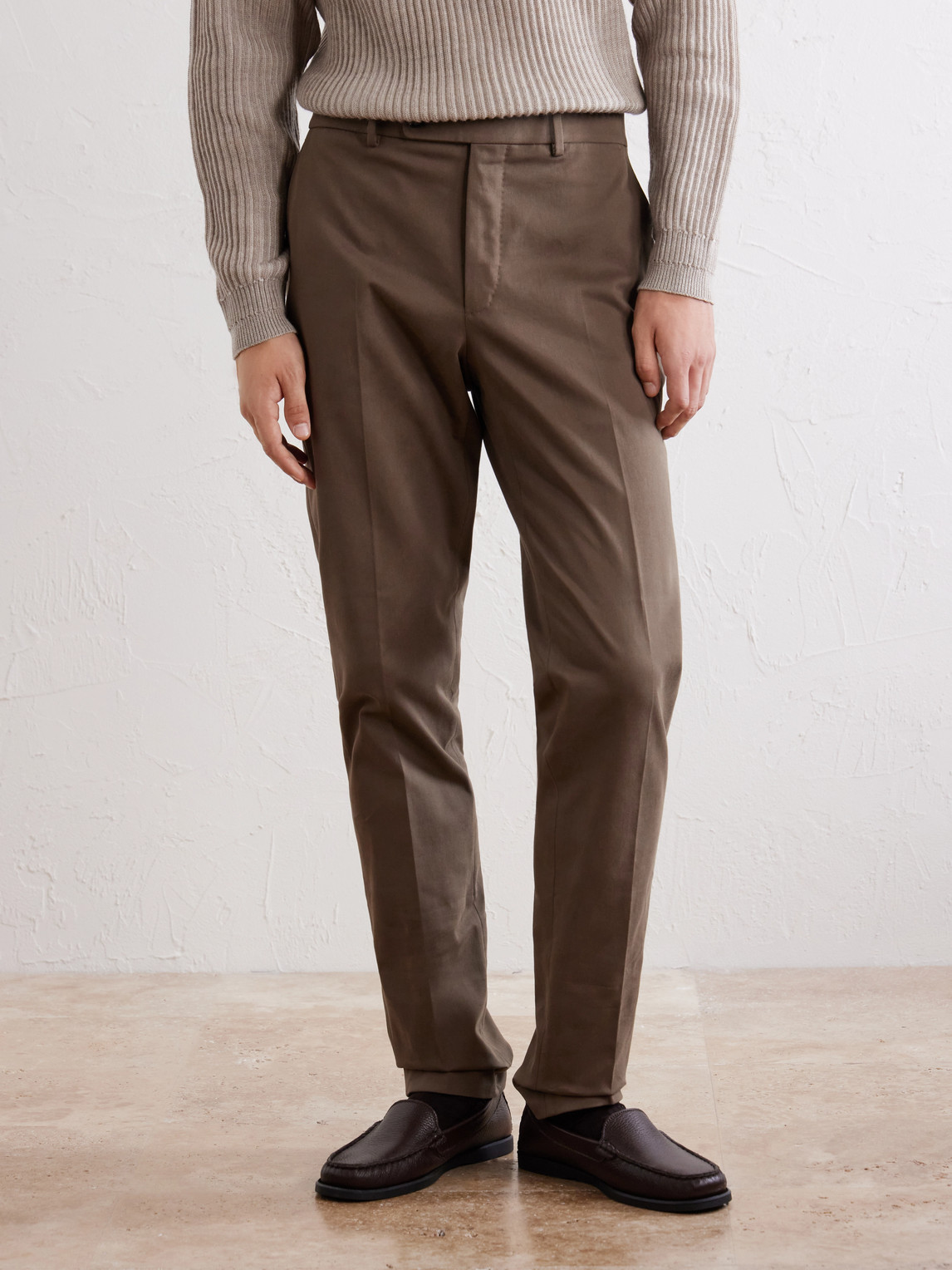 Incotex Tapered Stretch-Cotton Gabardine Suit Trousers