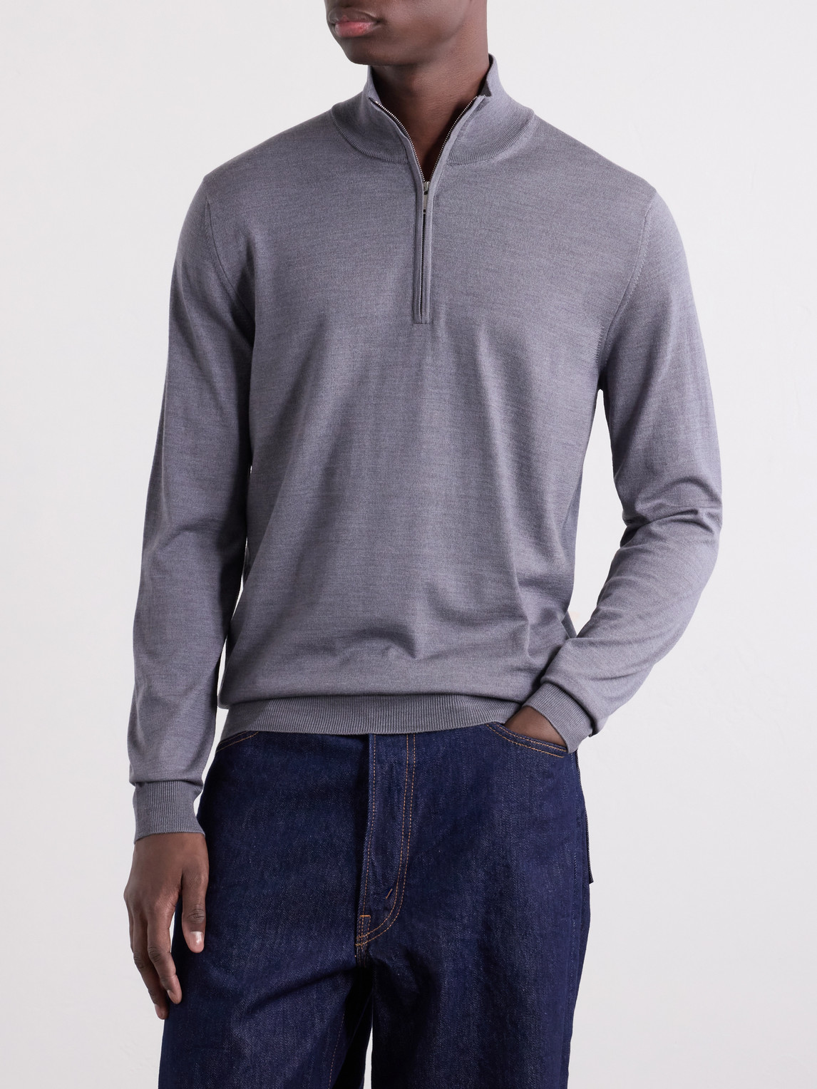 Zanone Flexwool Half-Zip Sweater
