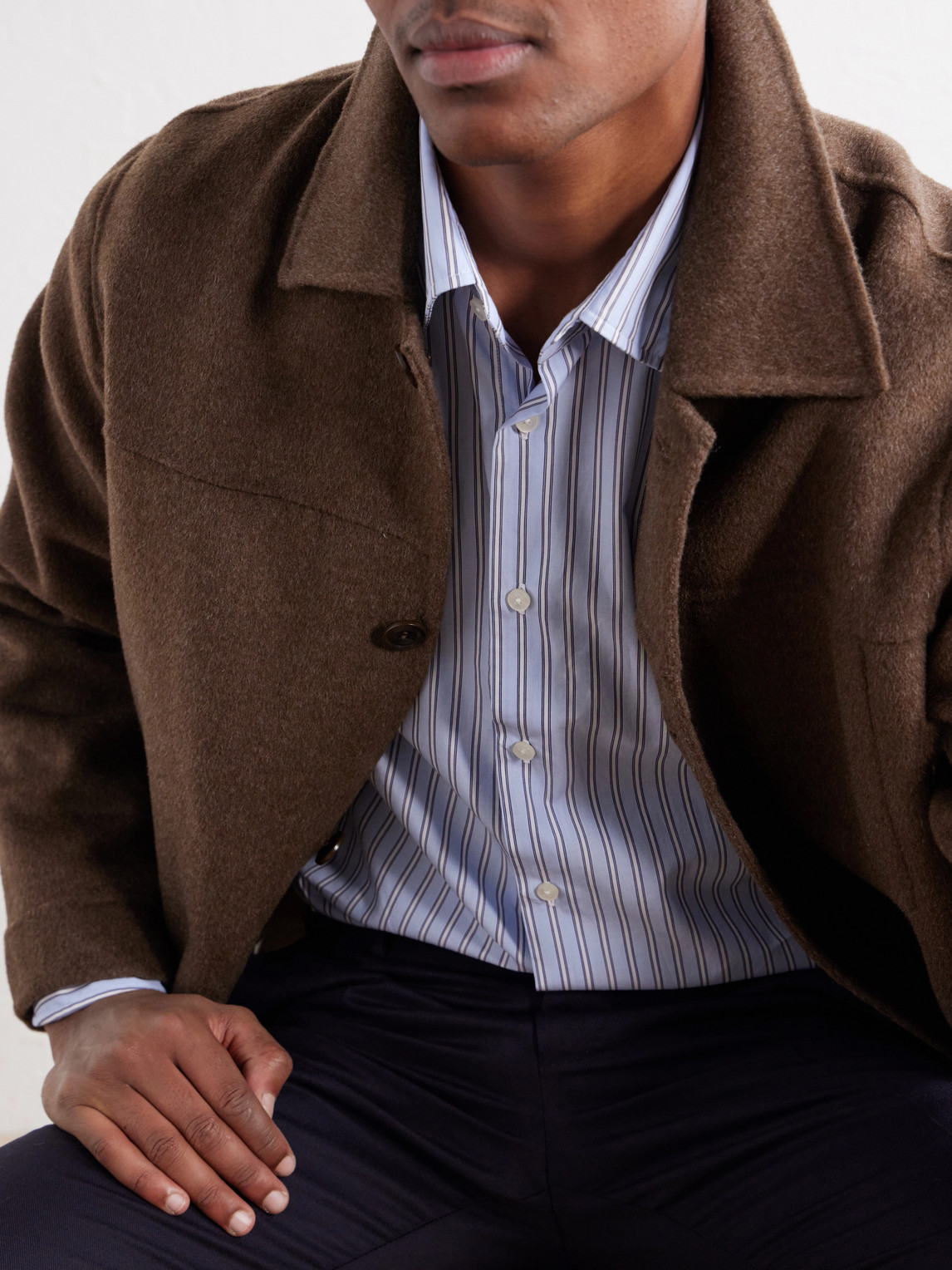 Glanshirt Striped Cotton-Poplin Shirt